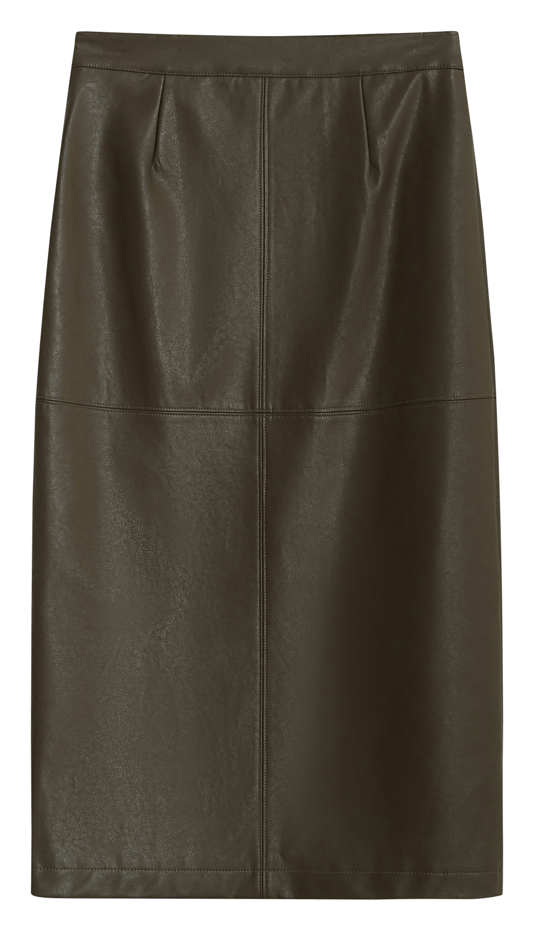 Jupe midi droite effet cuir | Vert GRACE ET MILA Femme