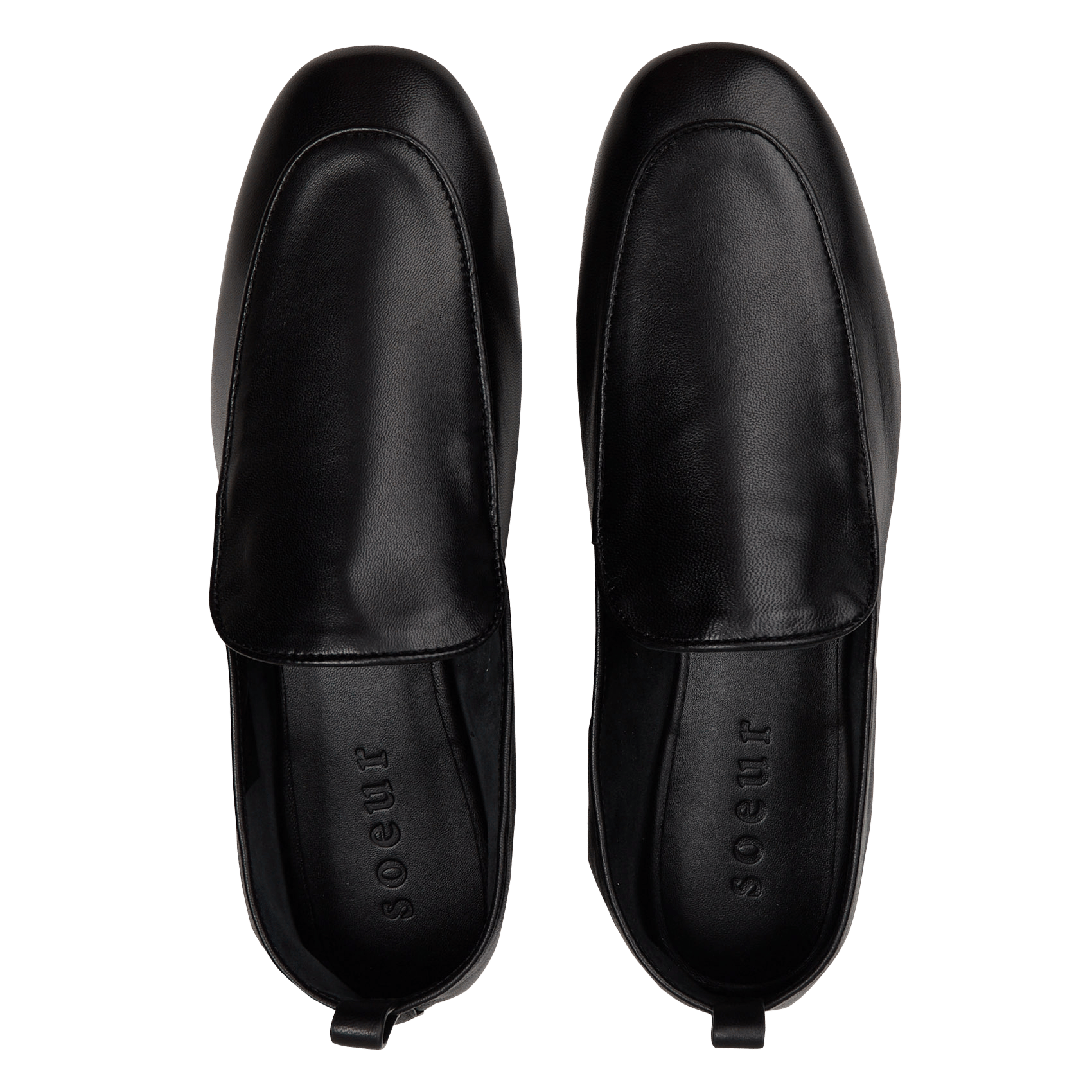 Mocassins souples en cuir d'agneau SOEUR Noir