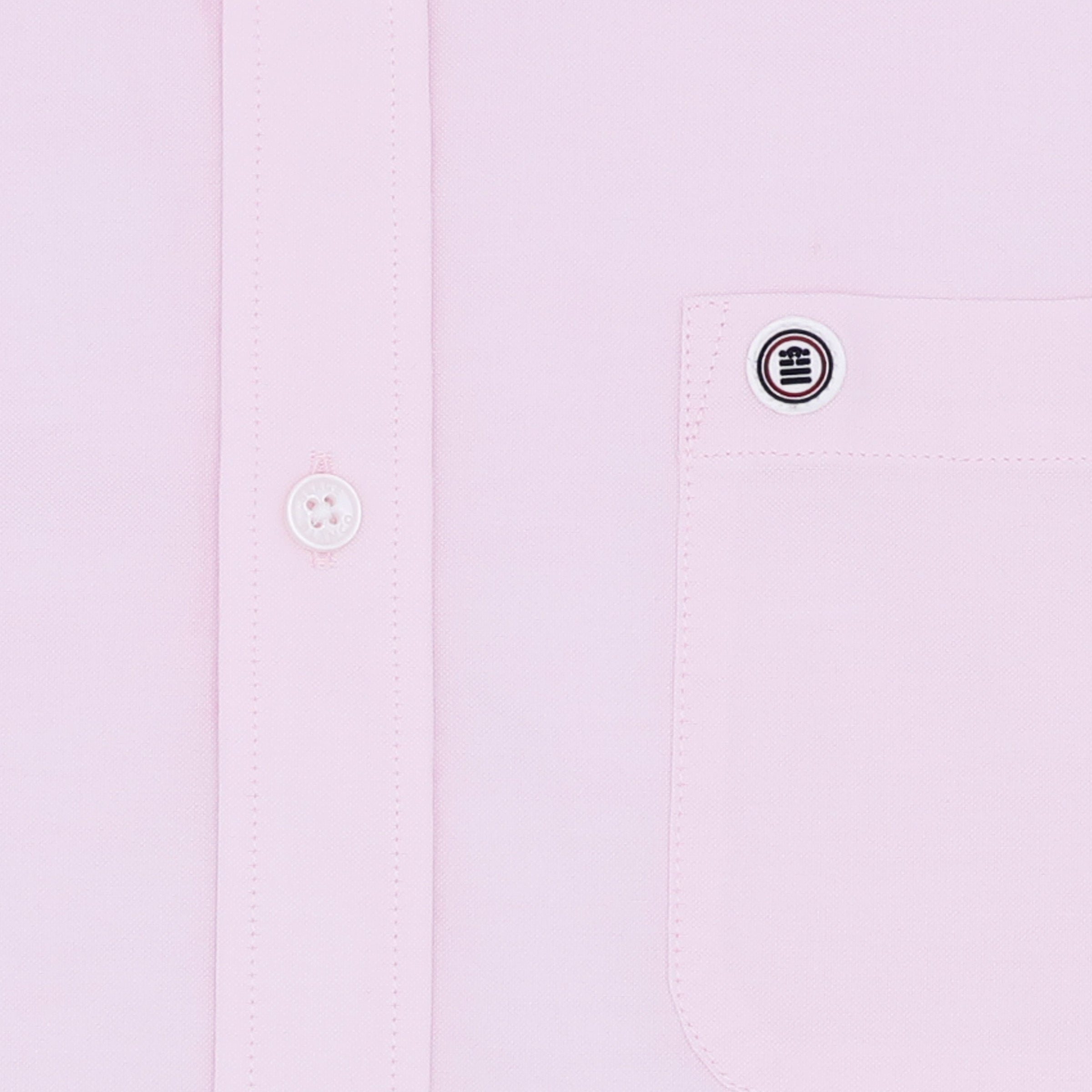 Short-sleeved Oxford fabric shirt with print SERGE BLANCO Pink