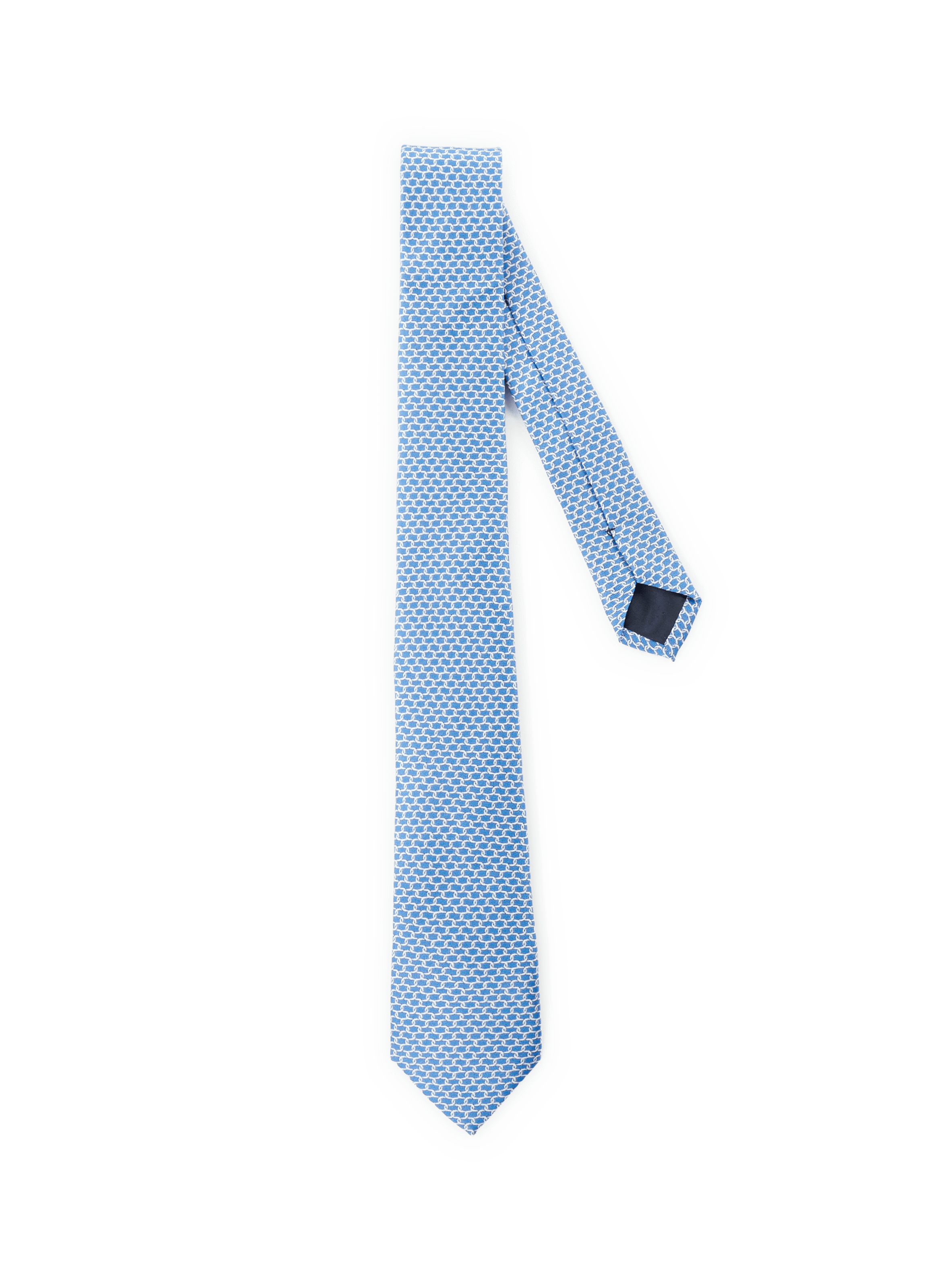 Silk printed ties AU PRINTEMPS PARIS Blue