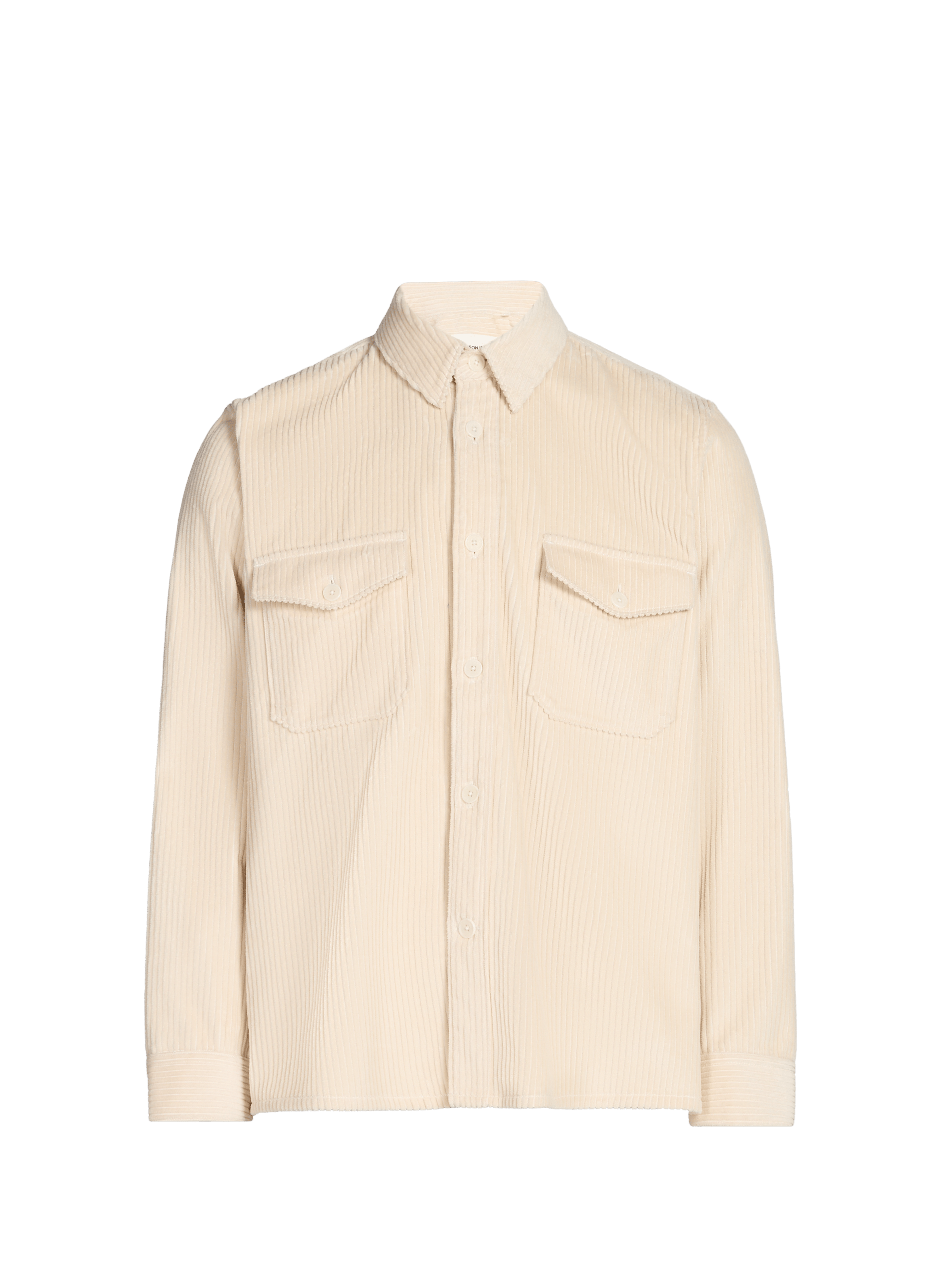 Corduroy cotton overshirt with classic collar. SAISON 1865