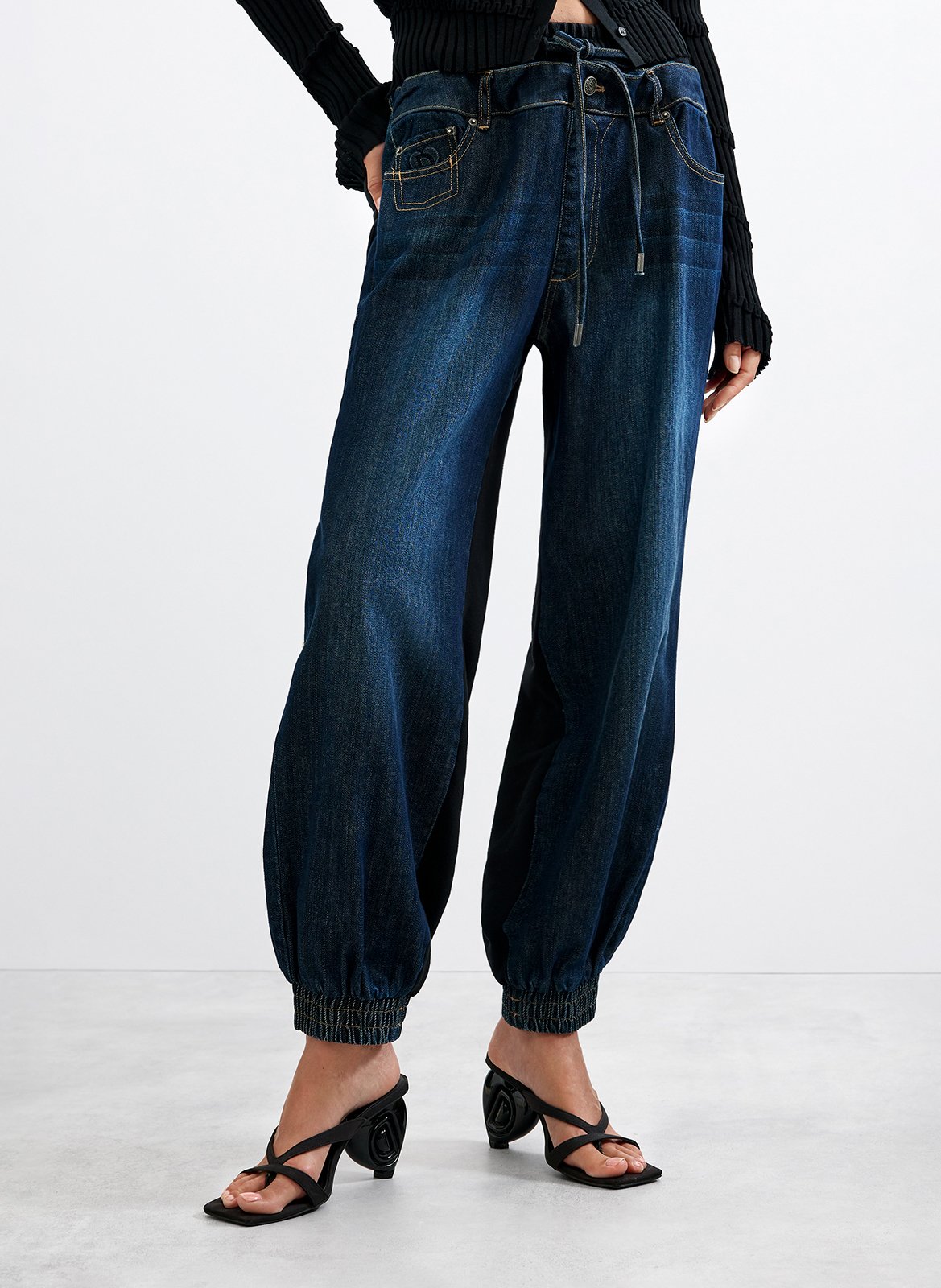 Jean jogger en coton mélangé DESIGUAL Bleu
