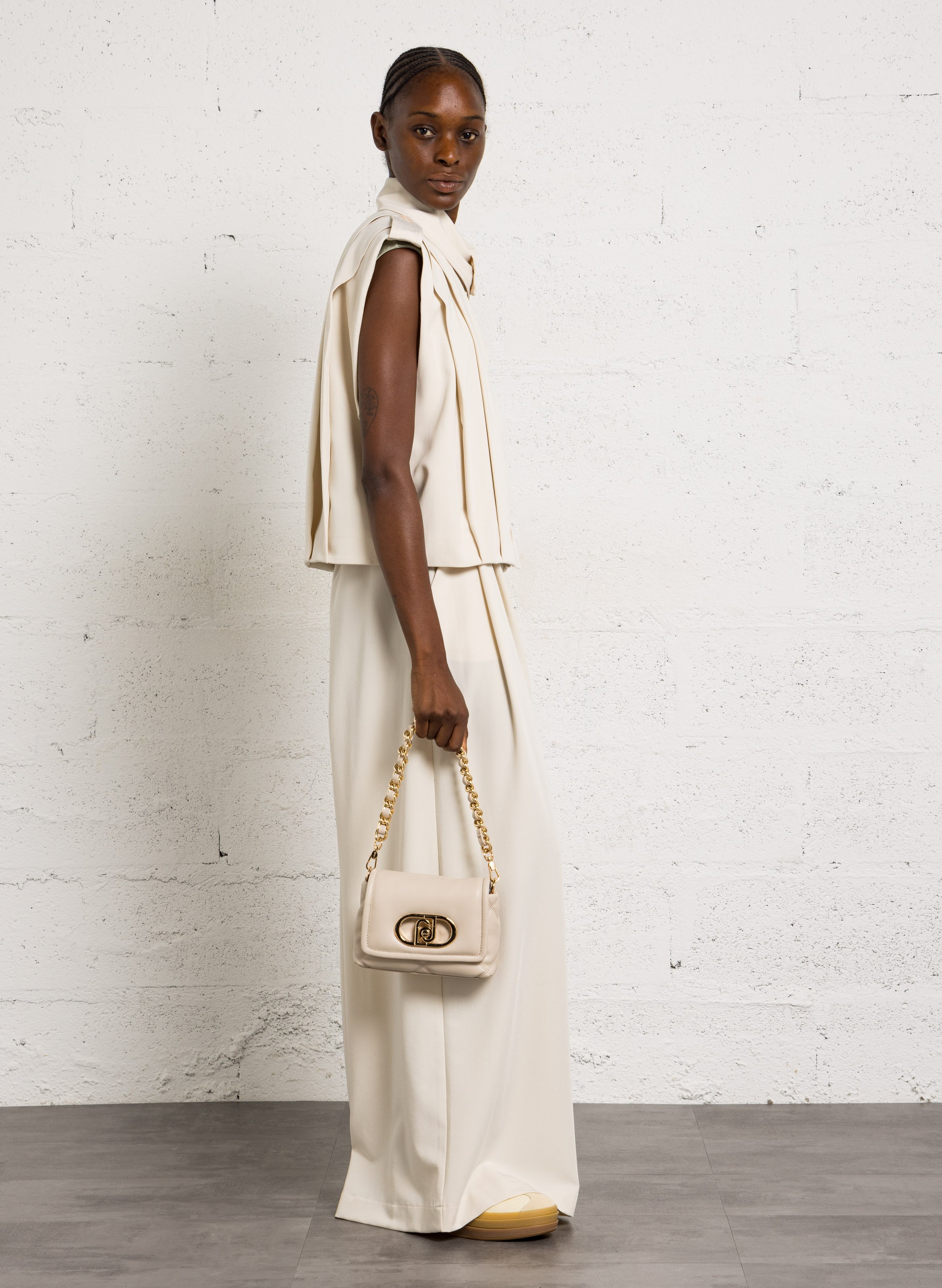 Leather-look shoulder bag LIU JO Beige
