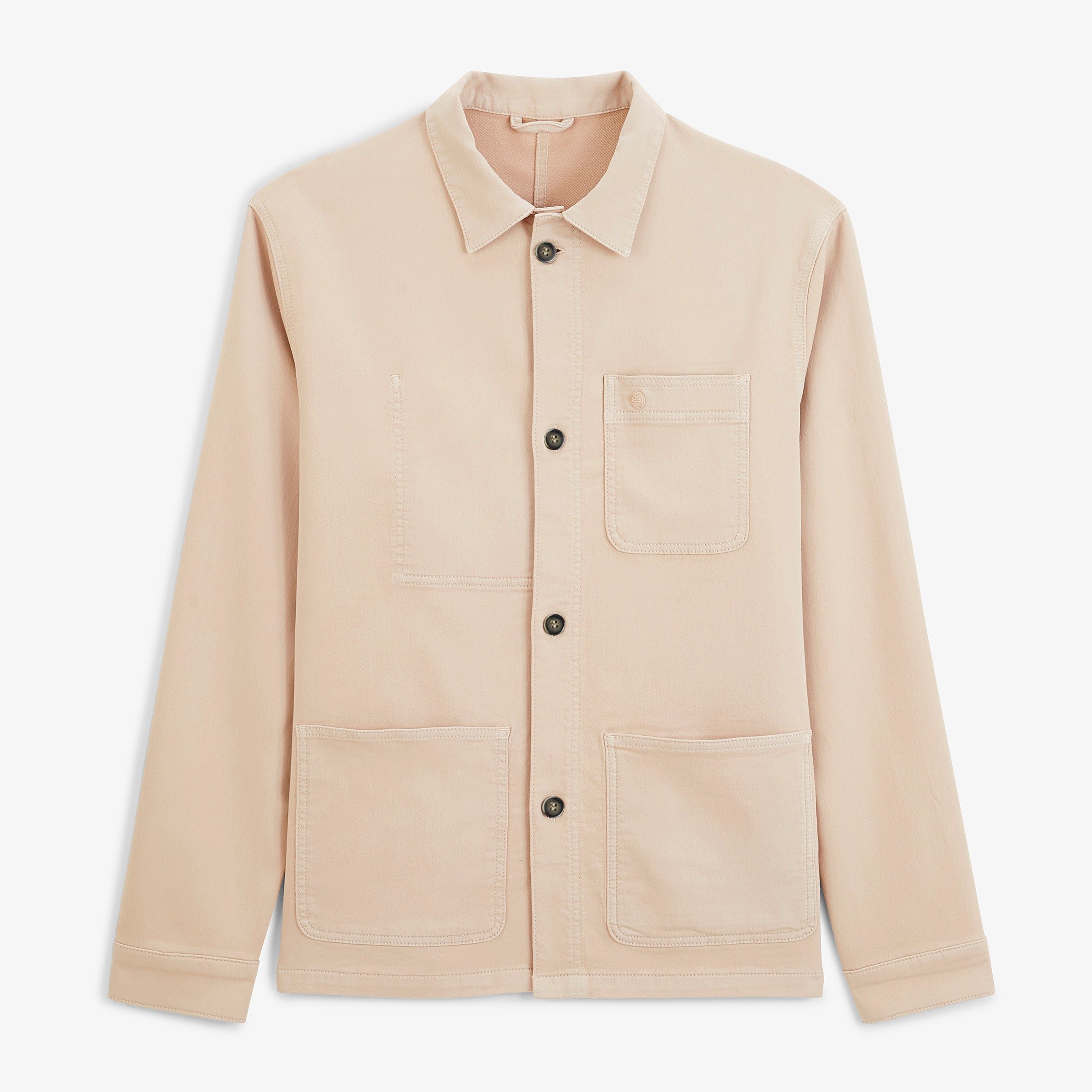 Worker jacket wendel chevron beige cotton travertine SERGE BLANCO Beige
