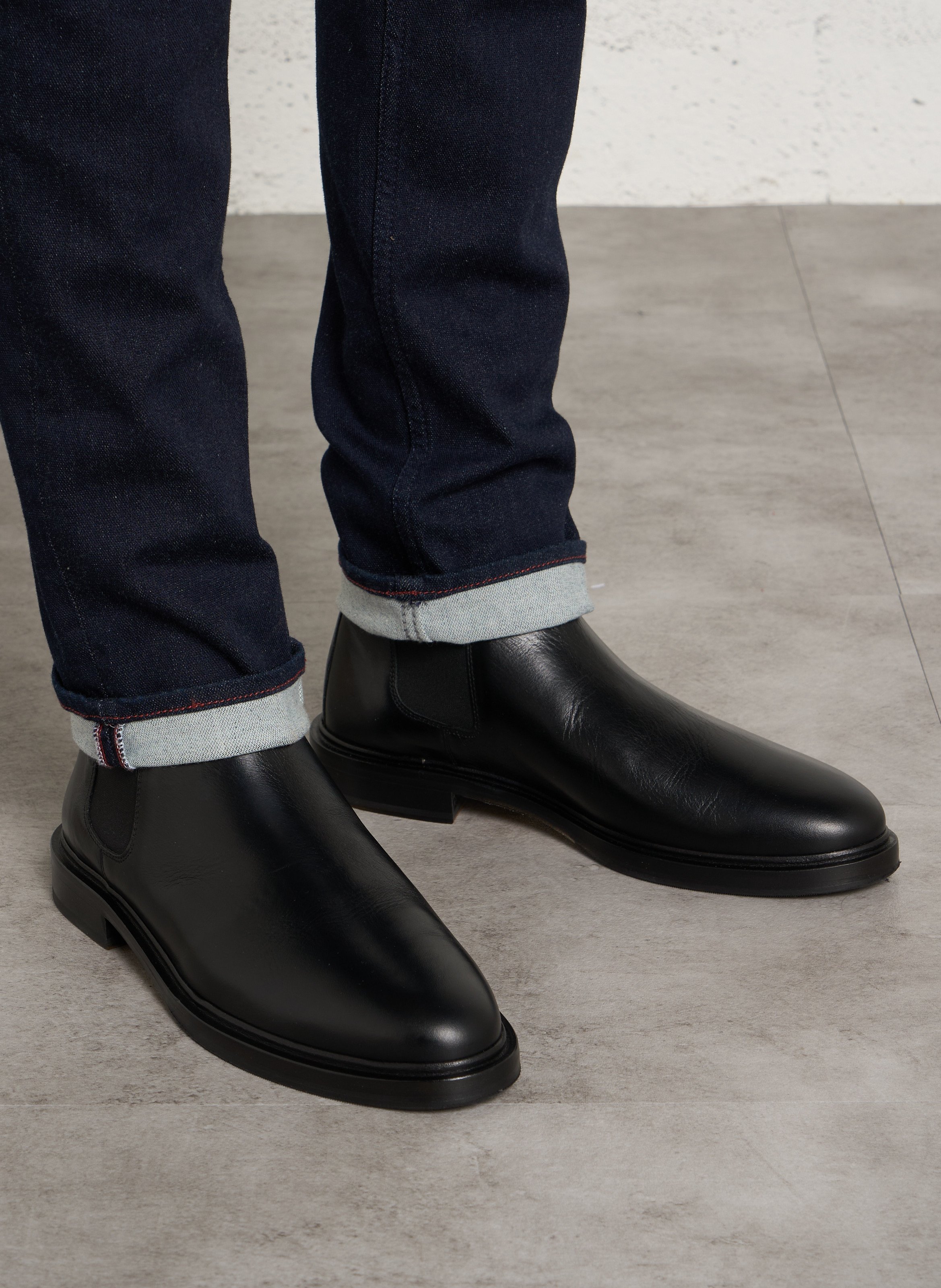 Leather ankle boots BOBBIES Black