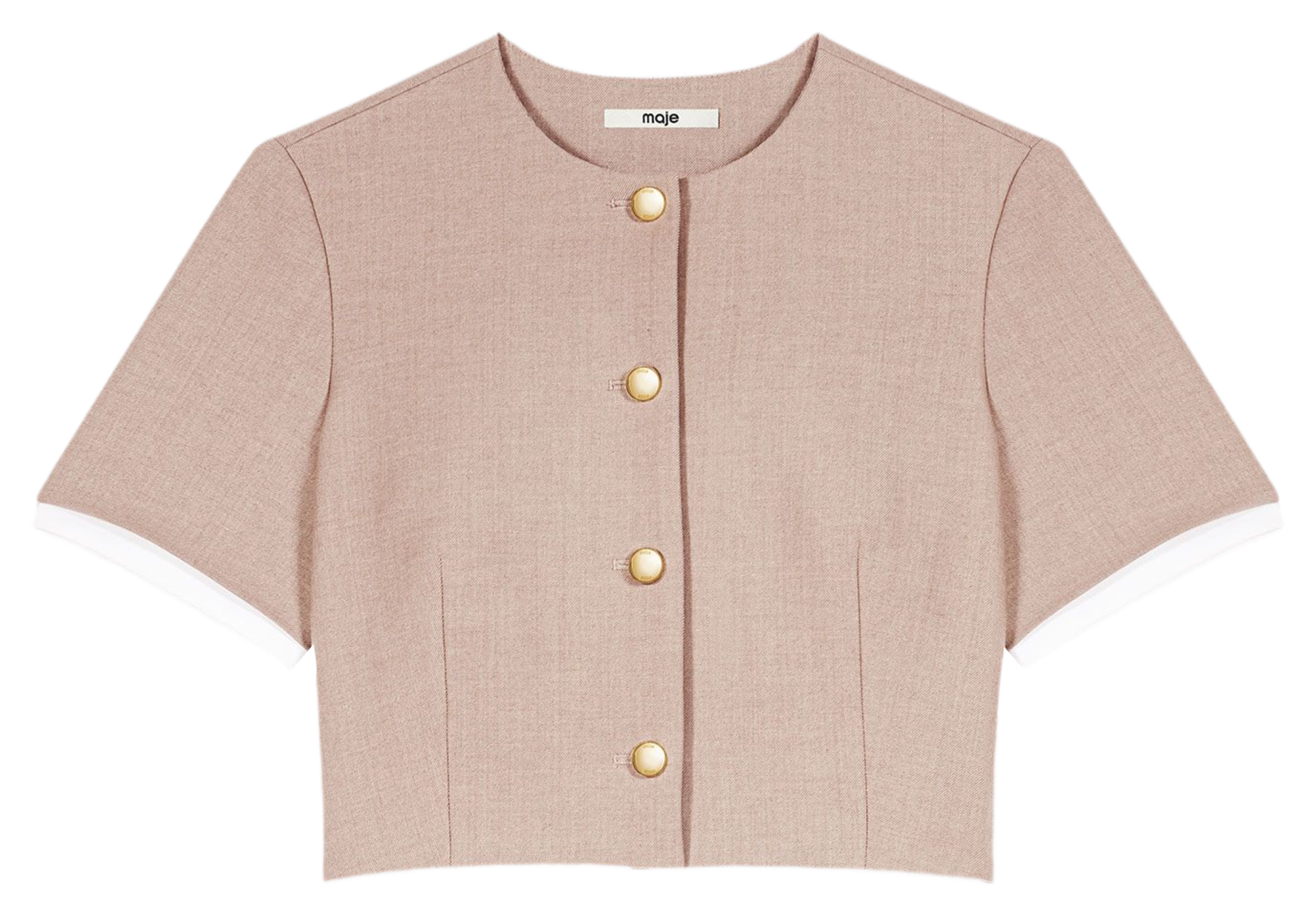 Robe 2-en-1 évasée unie MAJE Beige