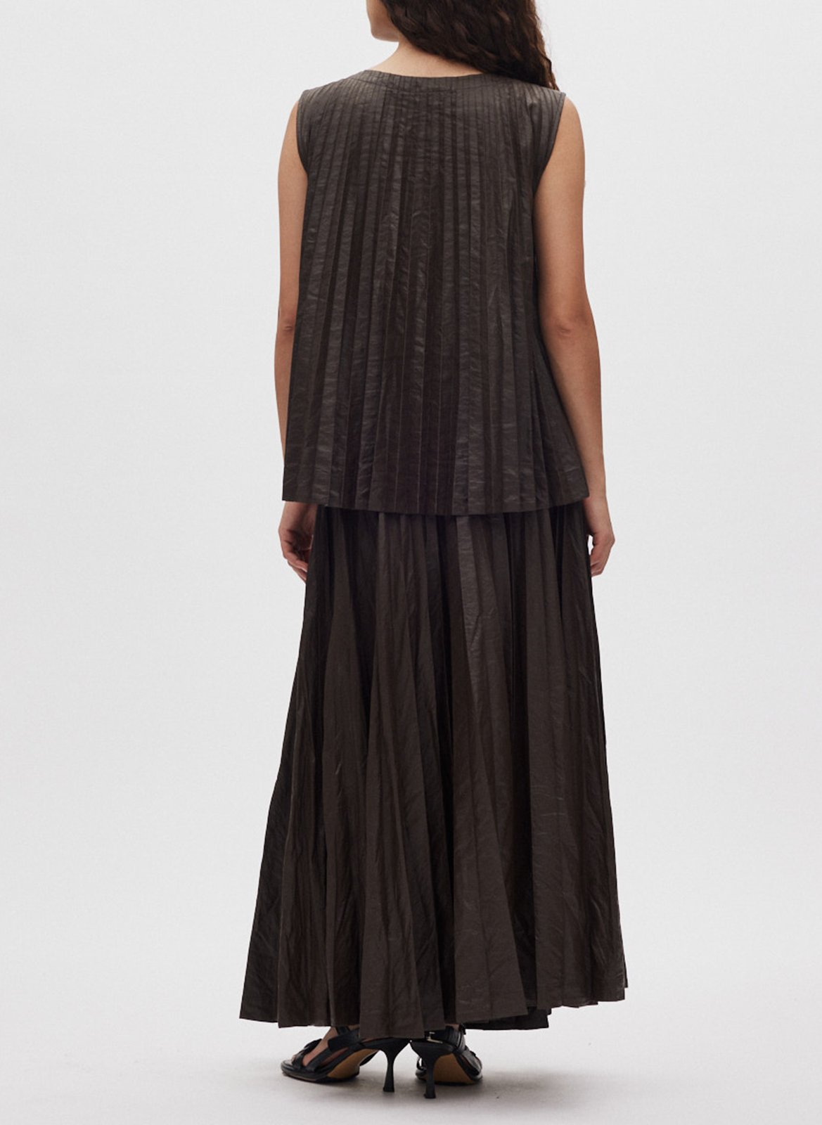 Long flared skirt RABENS SALONER Brown