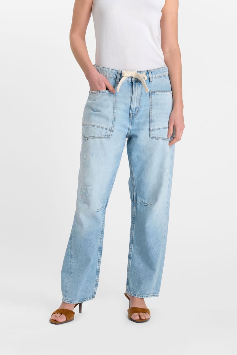 Loose-fit zip jeans LE TEMPS DES CERISES Blue