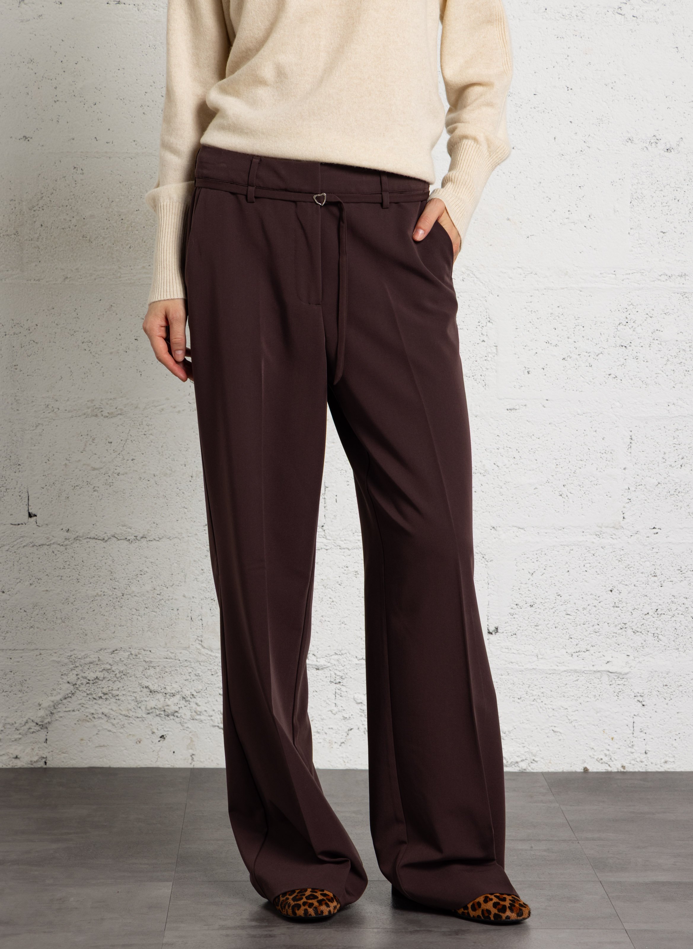 Pantaloni larghi FABIENNE CHAPOT Marrone