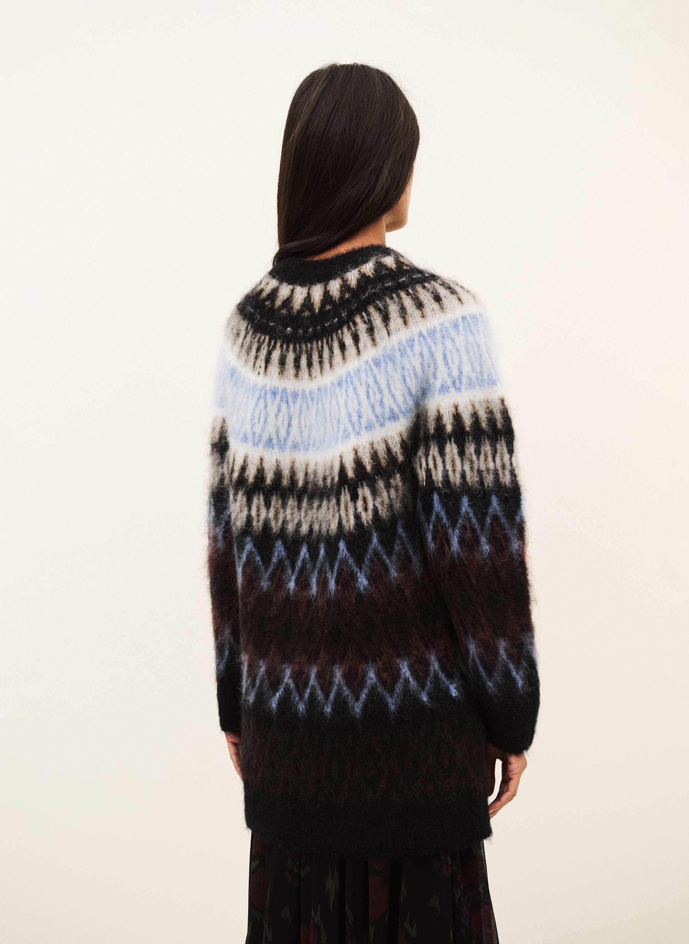 Pull droit col rond en laine mélangée BA&SH Multicolore