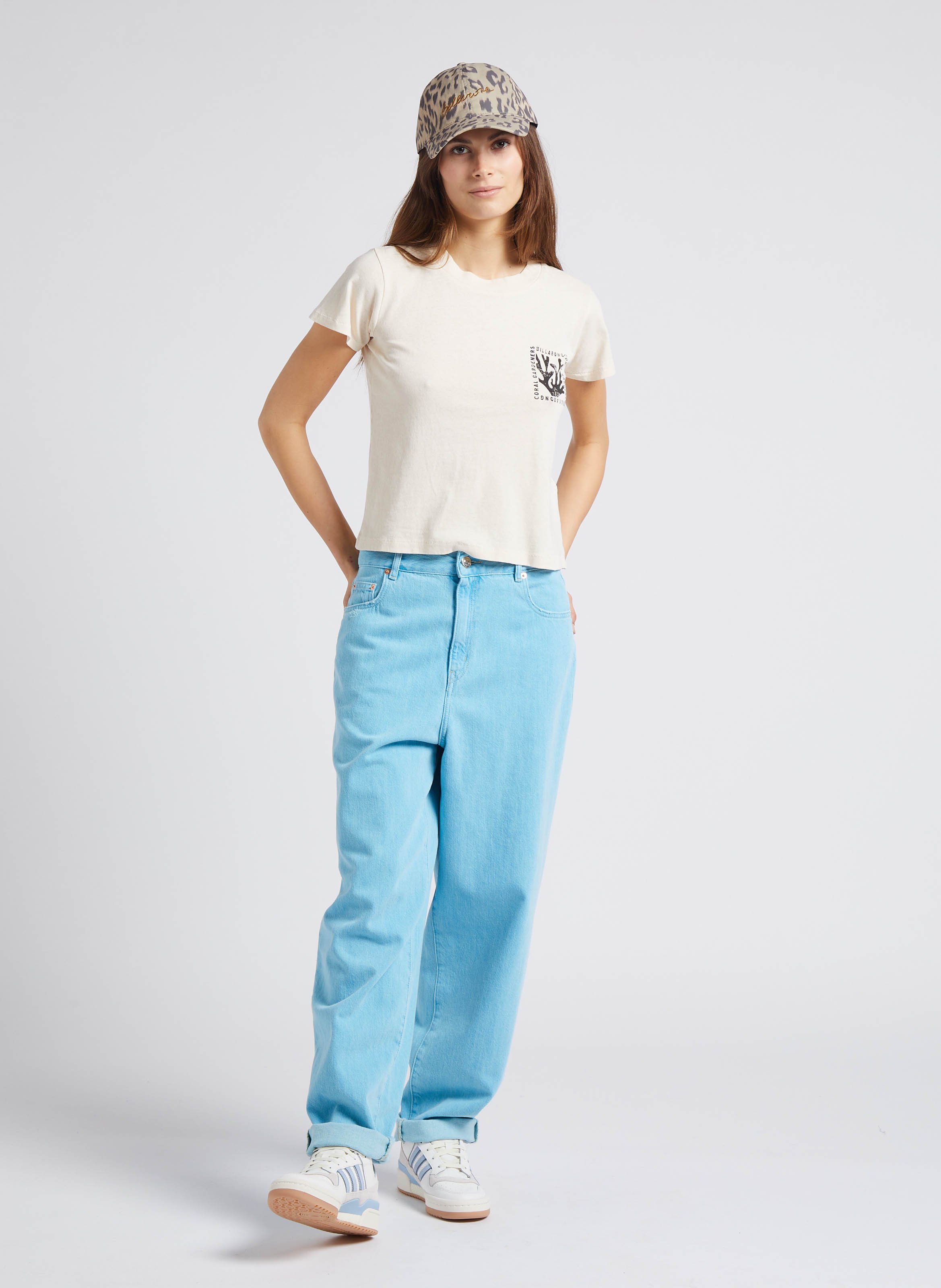 High-rise wide-leg cotton jeans BELLEROSE Blue