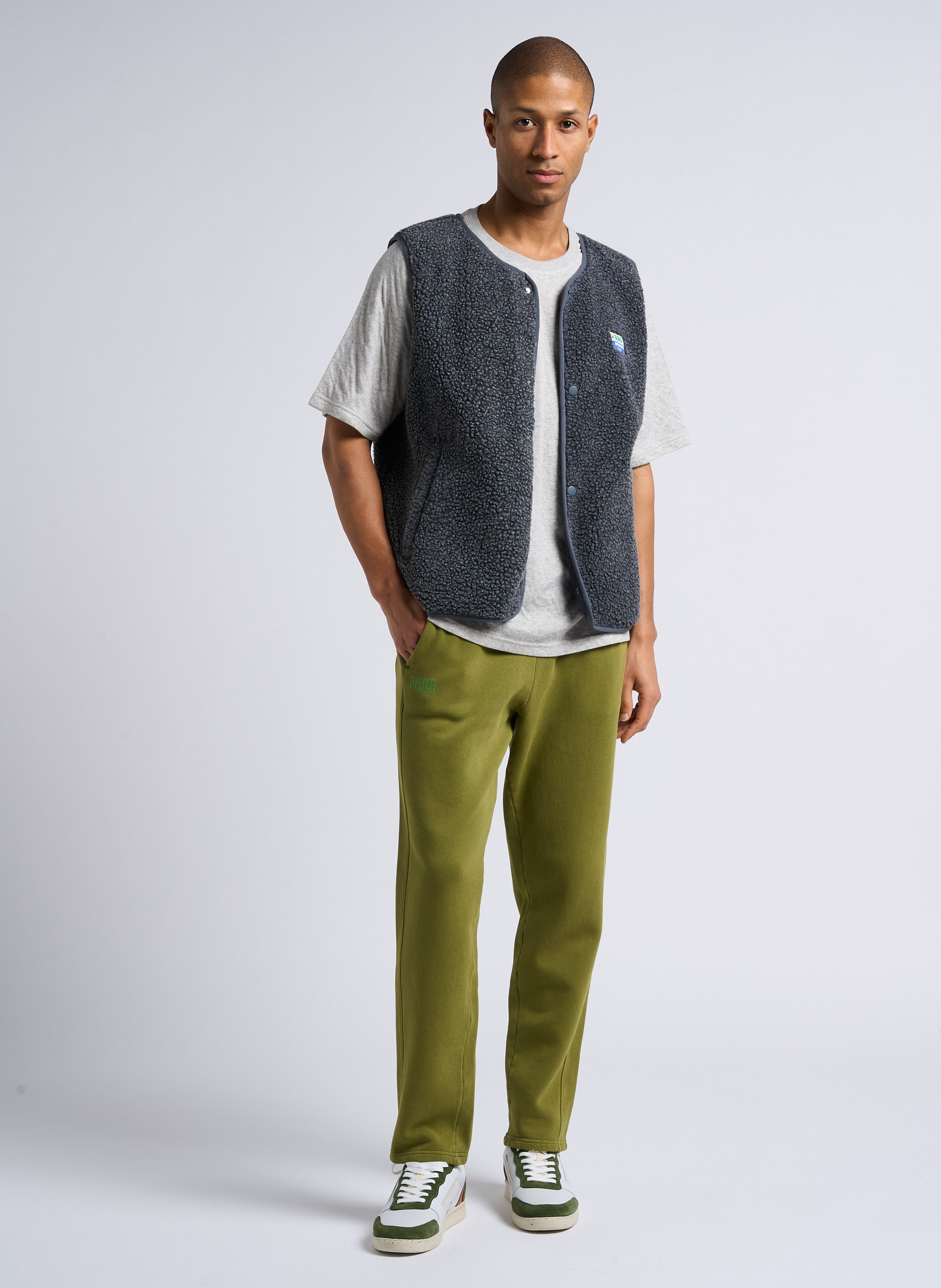 Sherpa-Jacke mit Rundhalskragen AMERICAN VINTAGE Grau