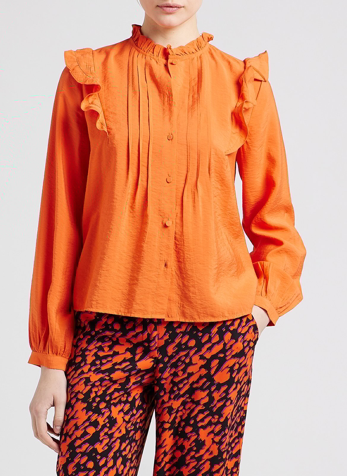 Flowing ruffled top VILA