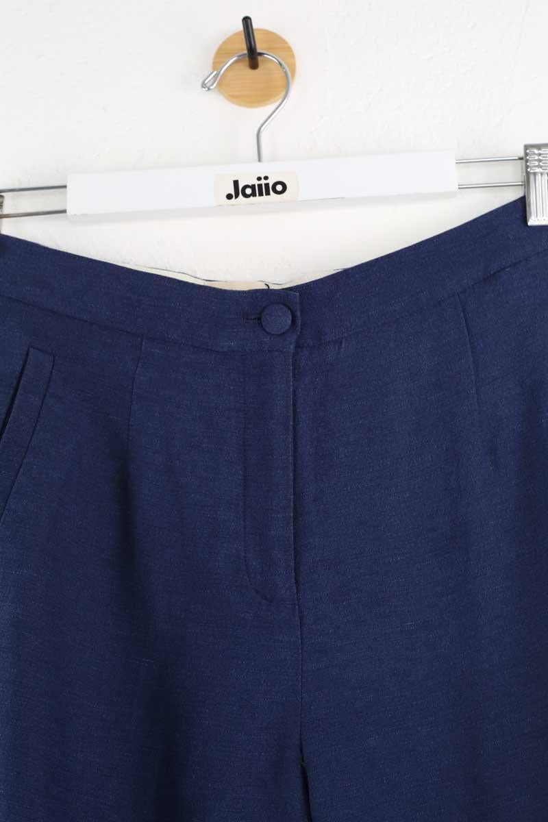 Straight linen trousers SEZANE - Seconde main Blue