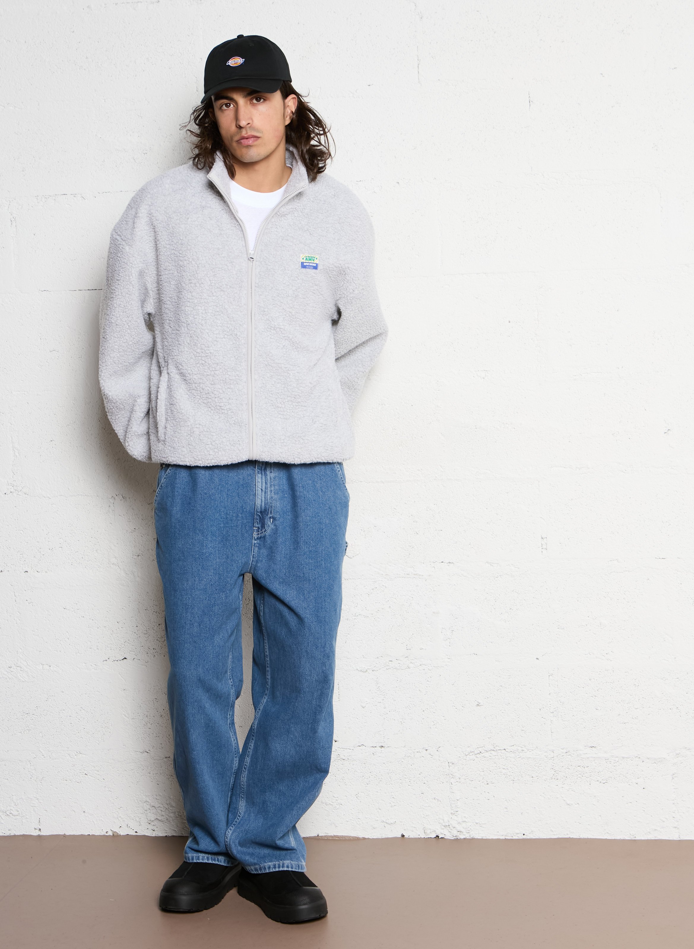 High-neck sherpa jacket AMERICAN VINTAGE Grey