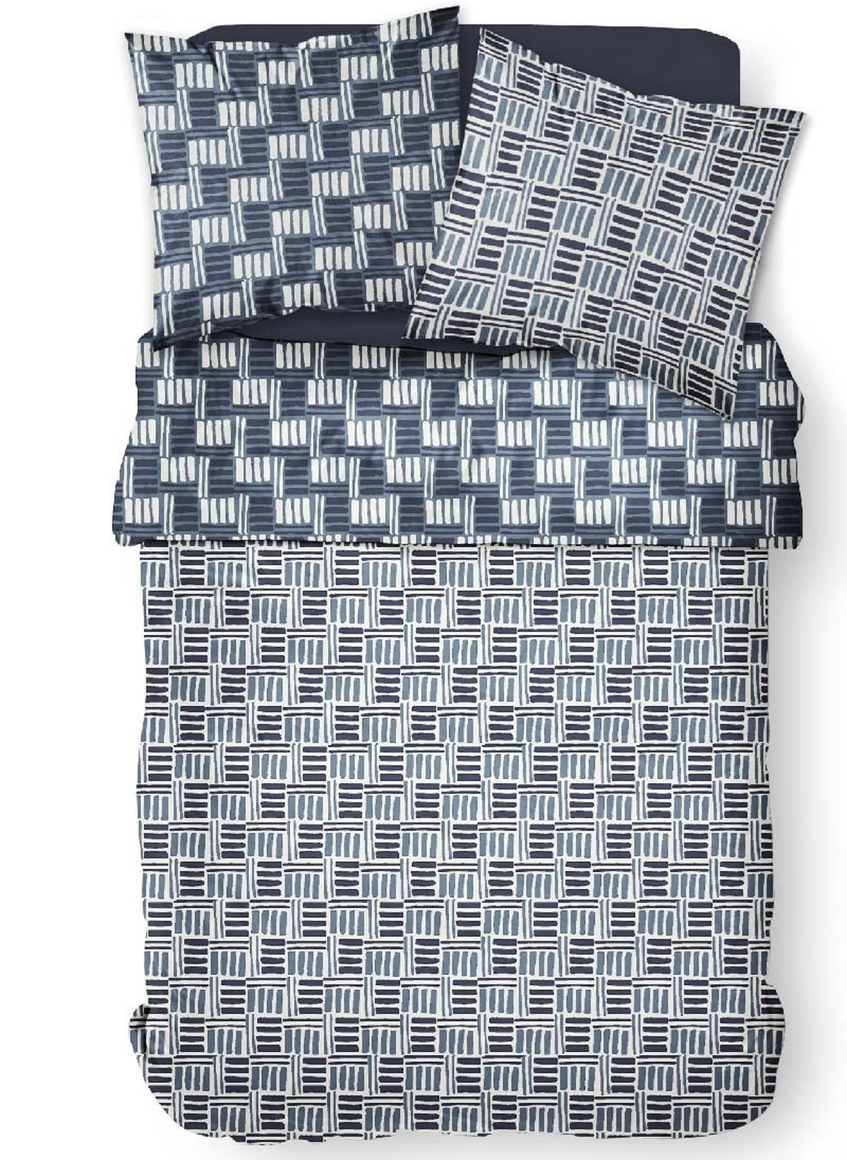 Printed cotton bedding set TODAY LINGE DE MAISON Blue