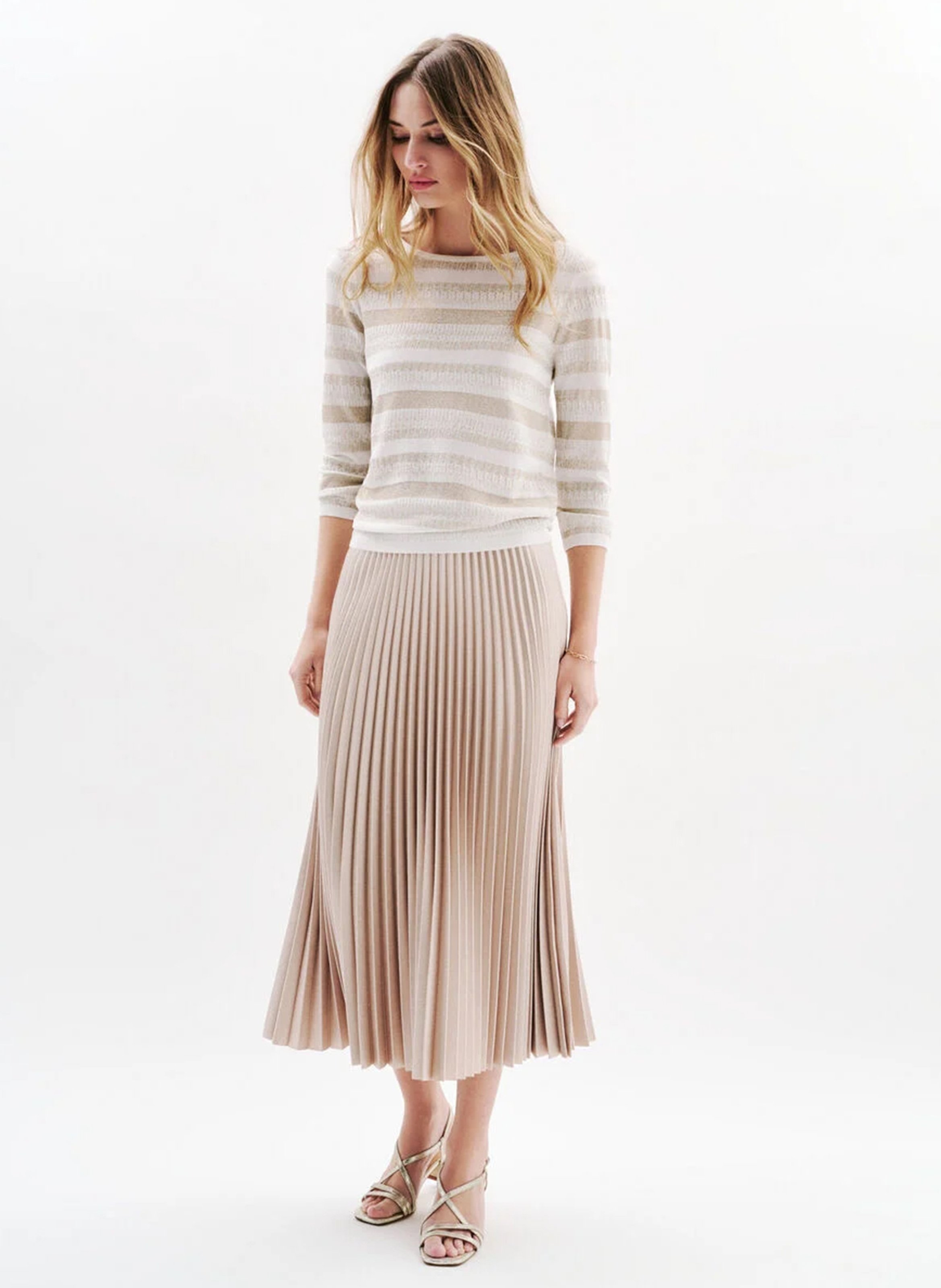 Pull col bateau  CAROLL Beige