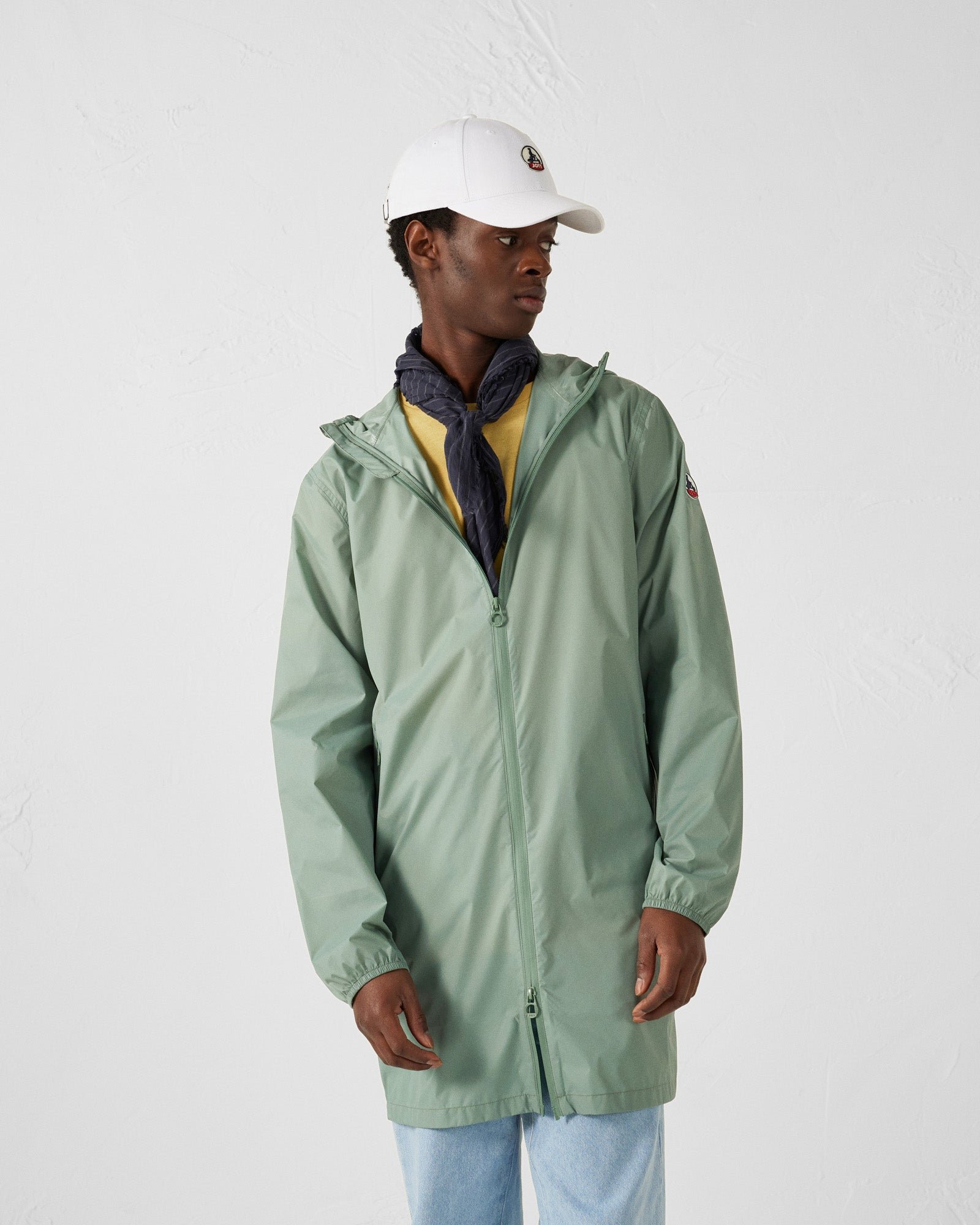 Long packable hooded raincoat Oban JOTT Green