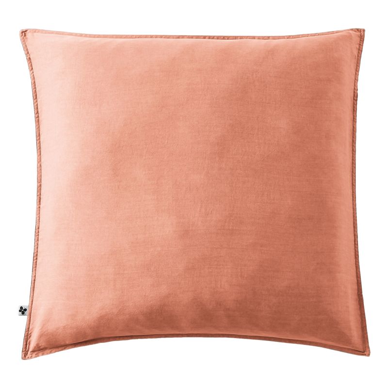 Cotton percale pillow case L'EFFET PAPILLON Red
