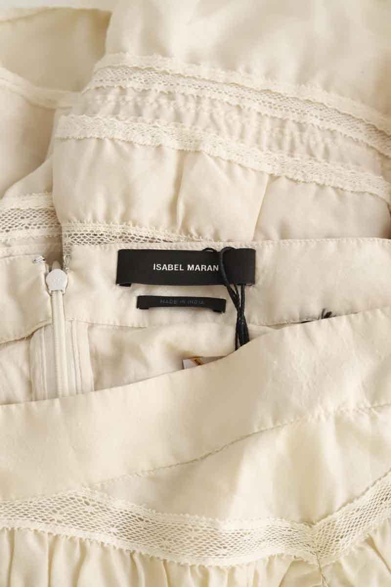Silk mini-skirt ISABEL MARANT - Seconde Main Beige
