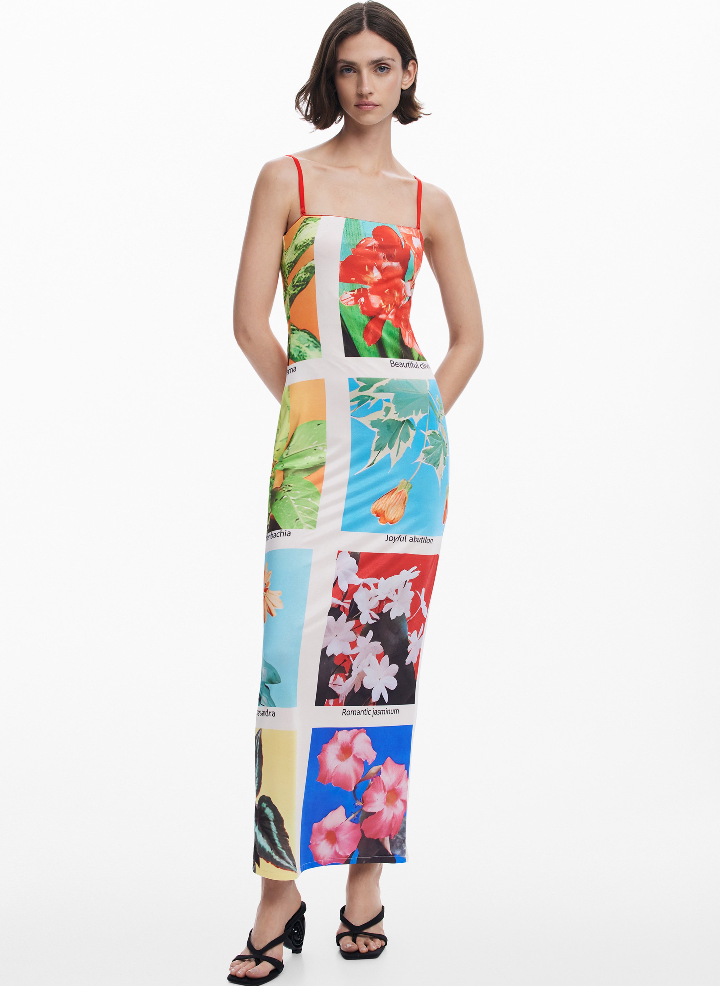 Robe longue ajustée à motifs  DESIGUAL Multicolore