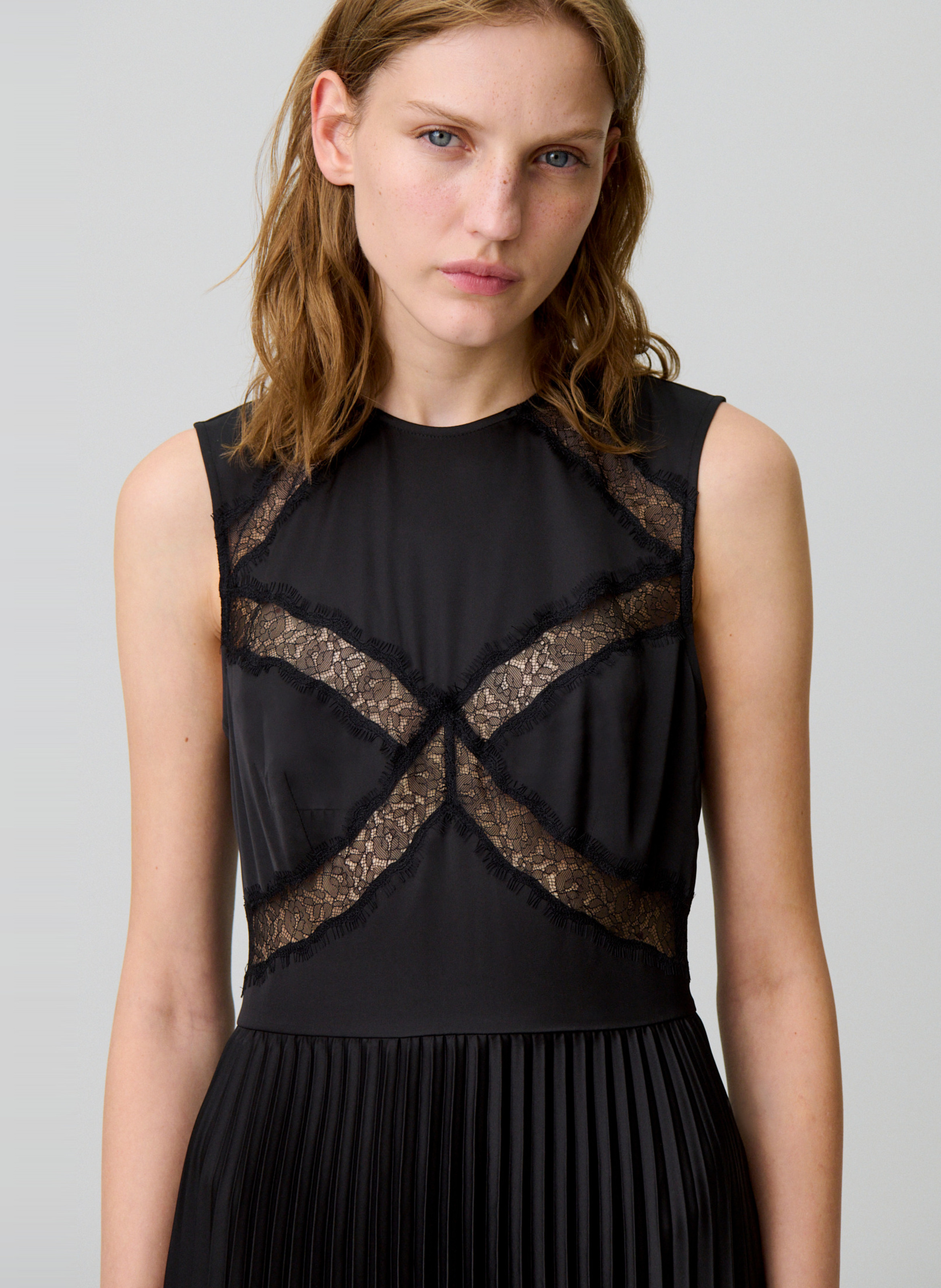 Robe longue évasée col rond CLAUDIE PIERLOT Noir