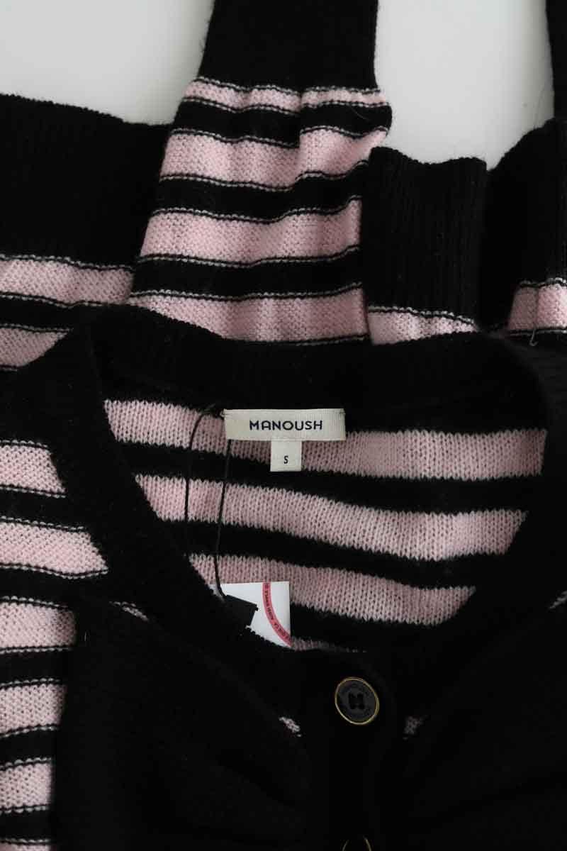 Dual material cardigan Manoush - Seconde Main Pink