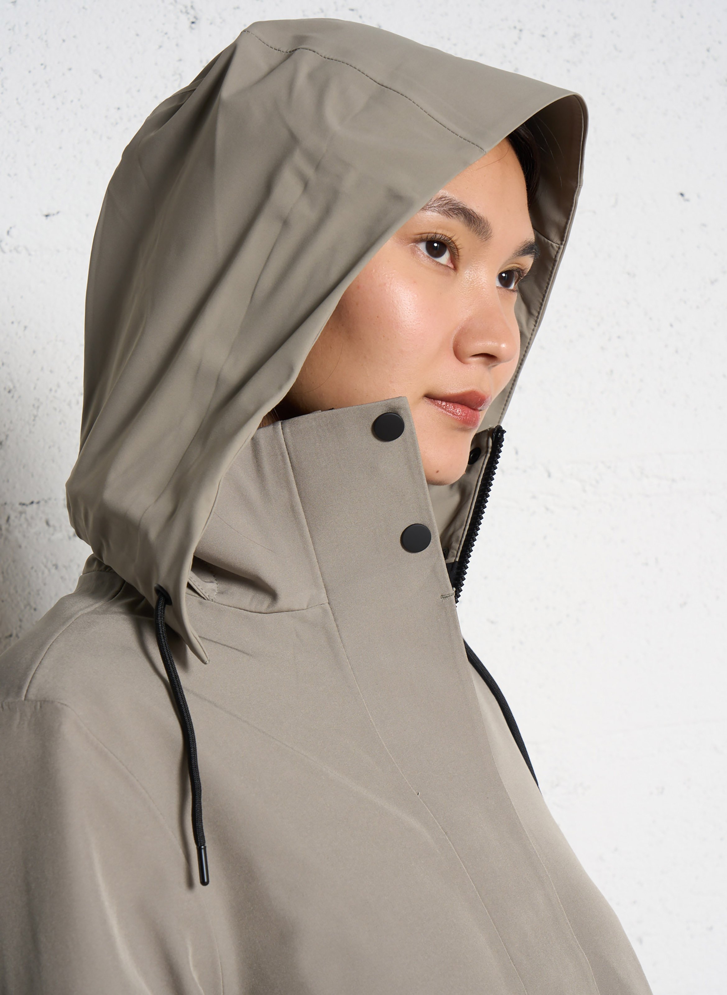 Oversized parka with high neck RAINS Green