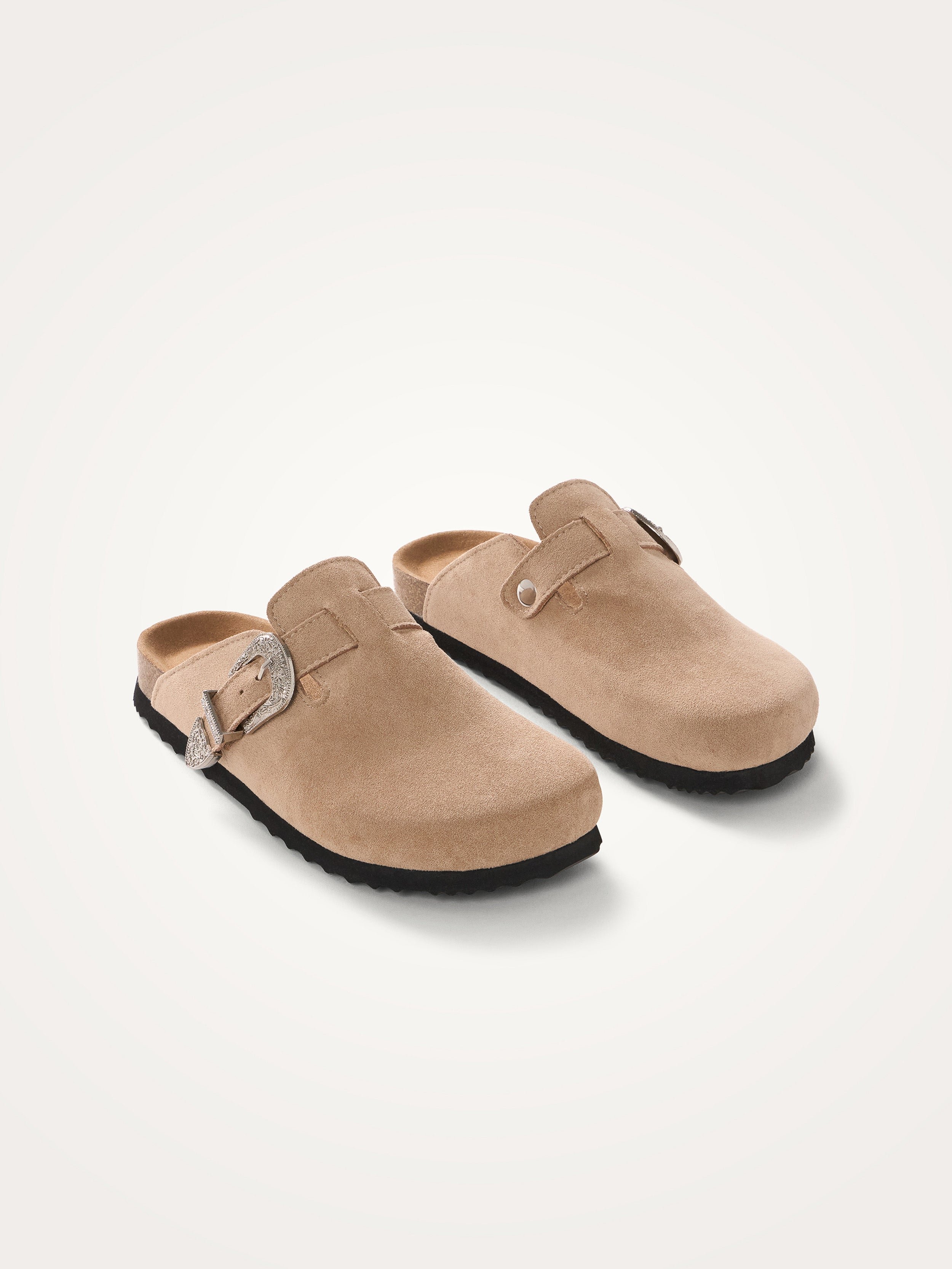 Western buckle clogs VANESSA WU Beige