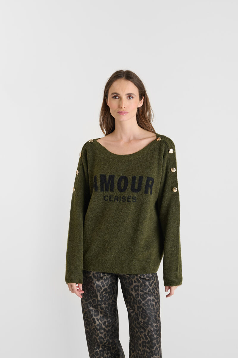 Sweater LE TEMPS DES CERISES Khaki