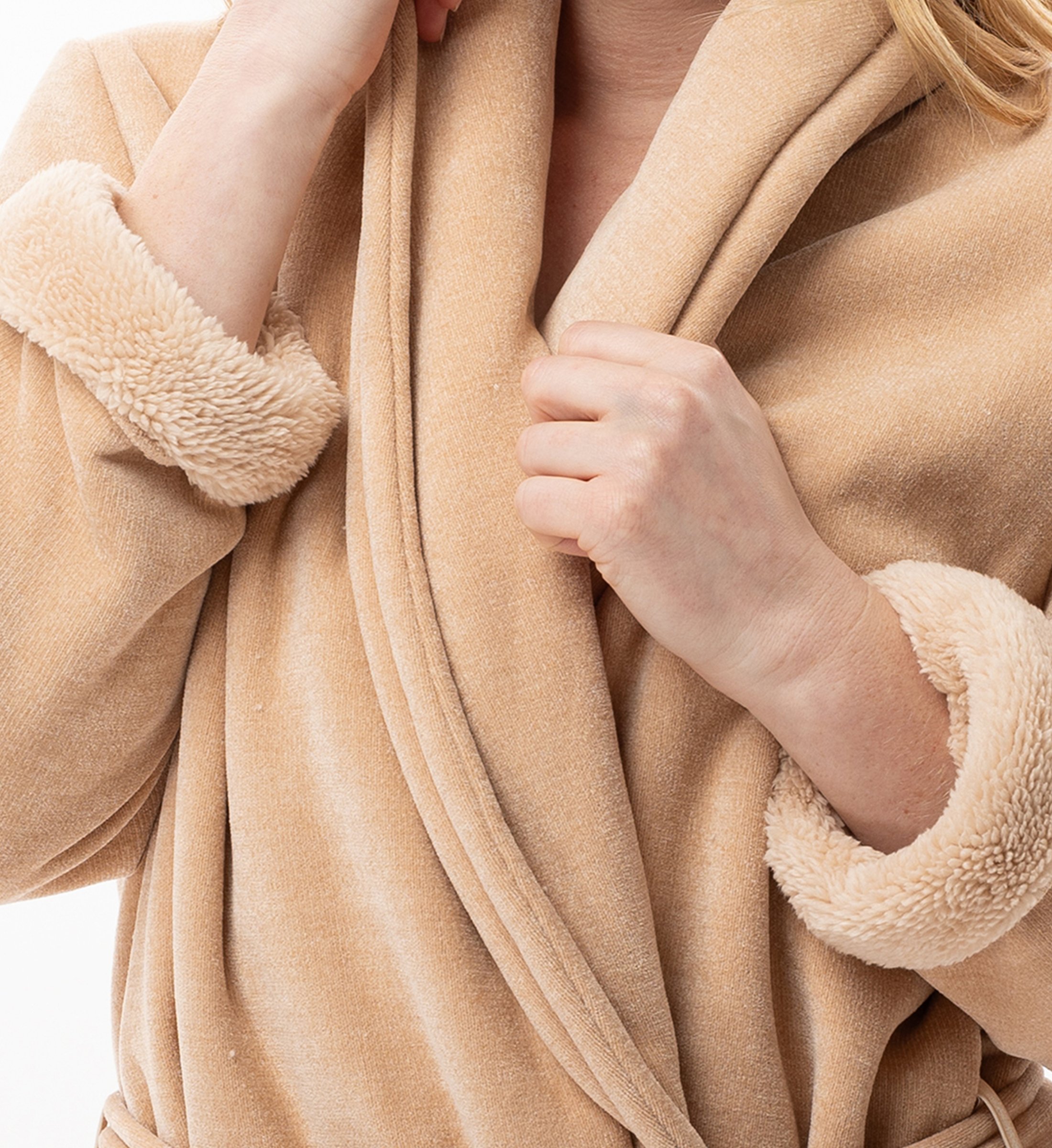 Plush Flannel Robe LE CHAT Beige