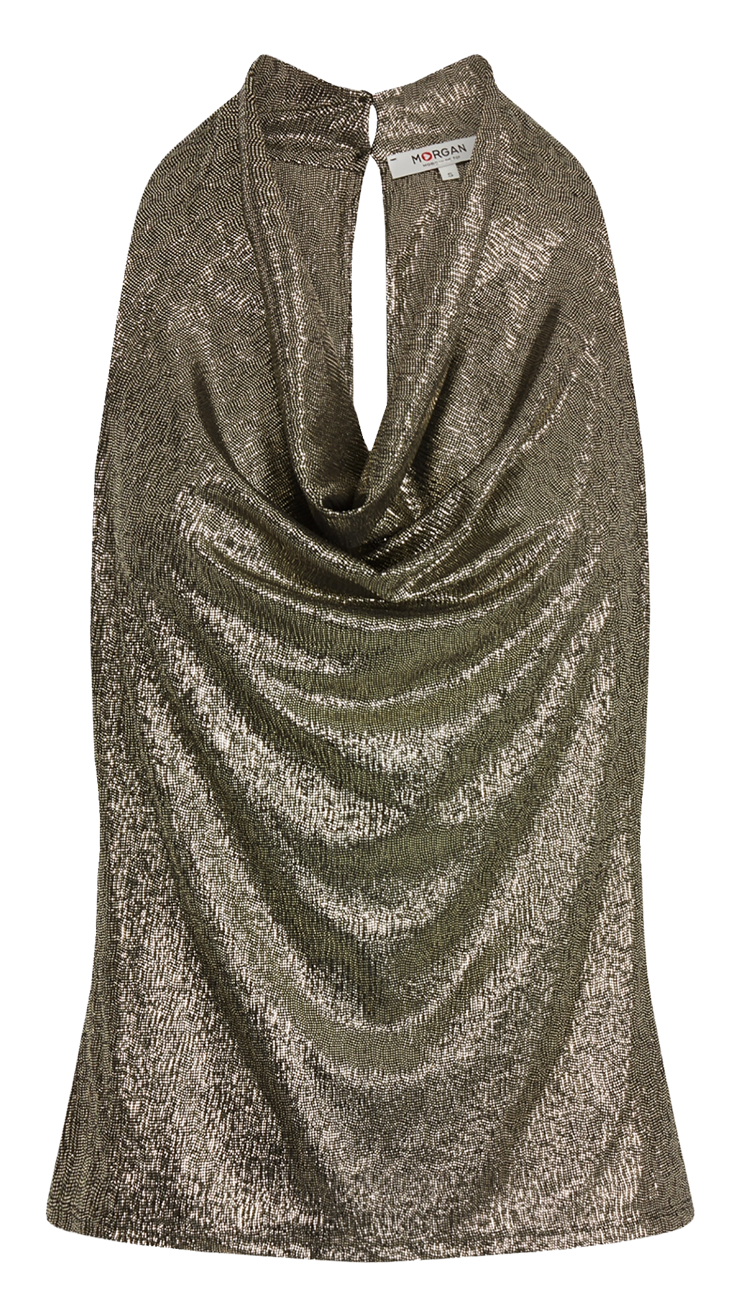 Top sans manches col bénitier MORGAN Doré