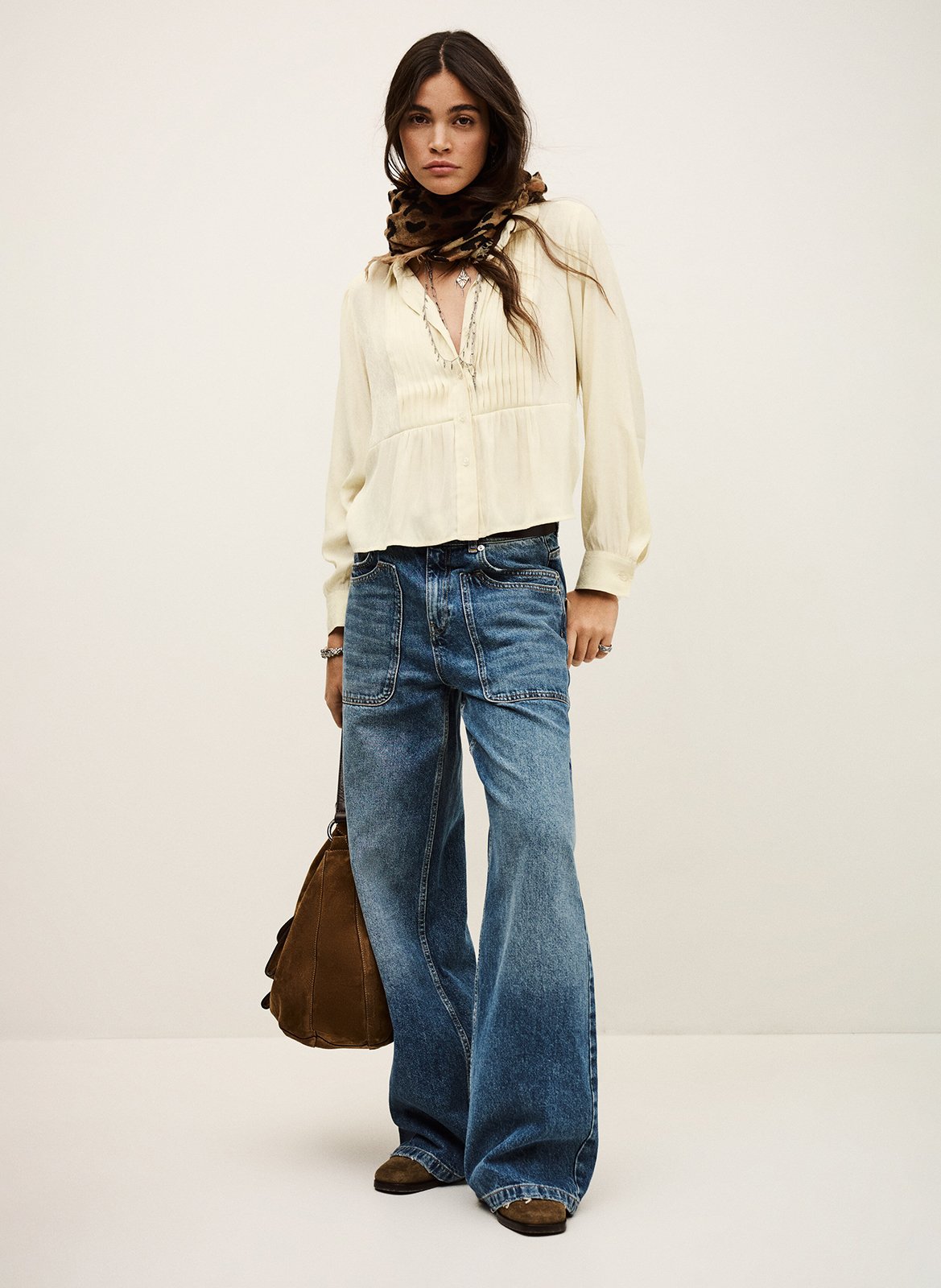 Chemise col classique BA&SH Beige