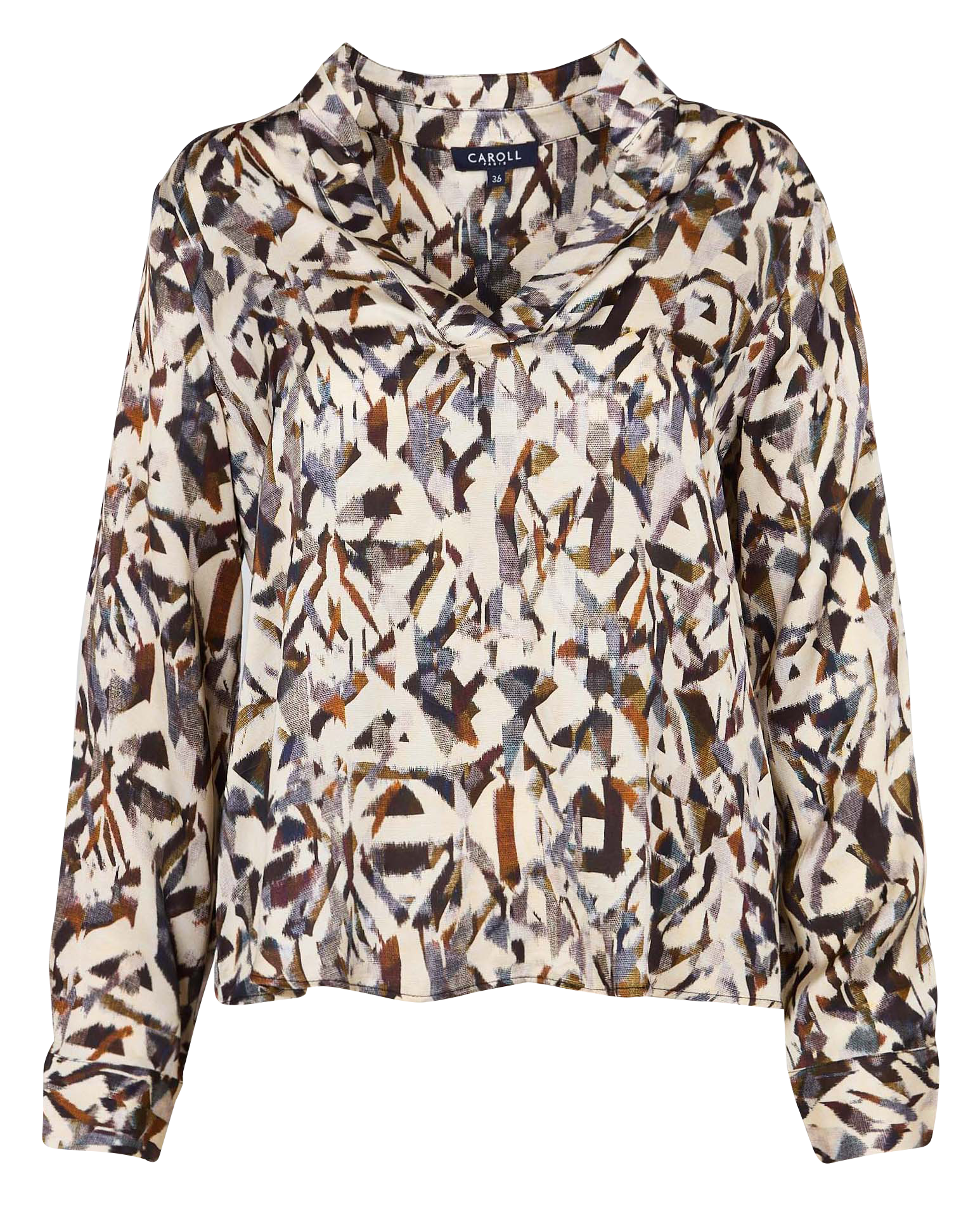 Oversized printed shirt CAROLL Beige