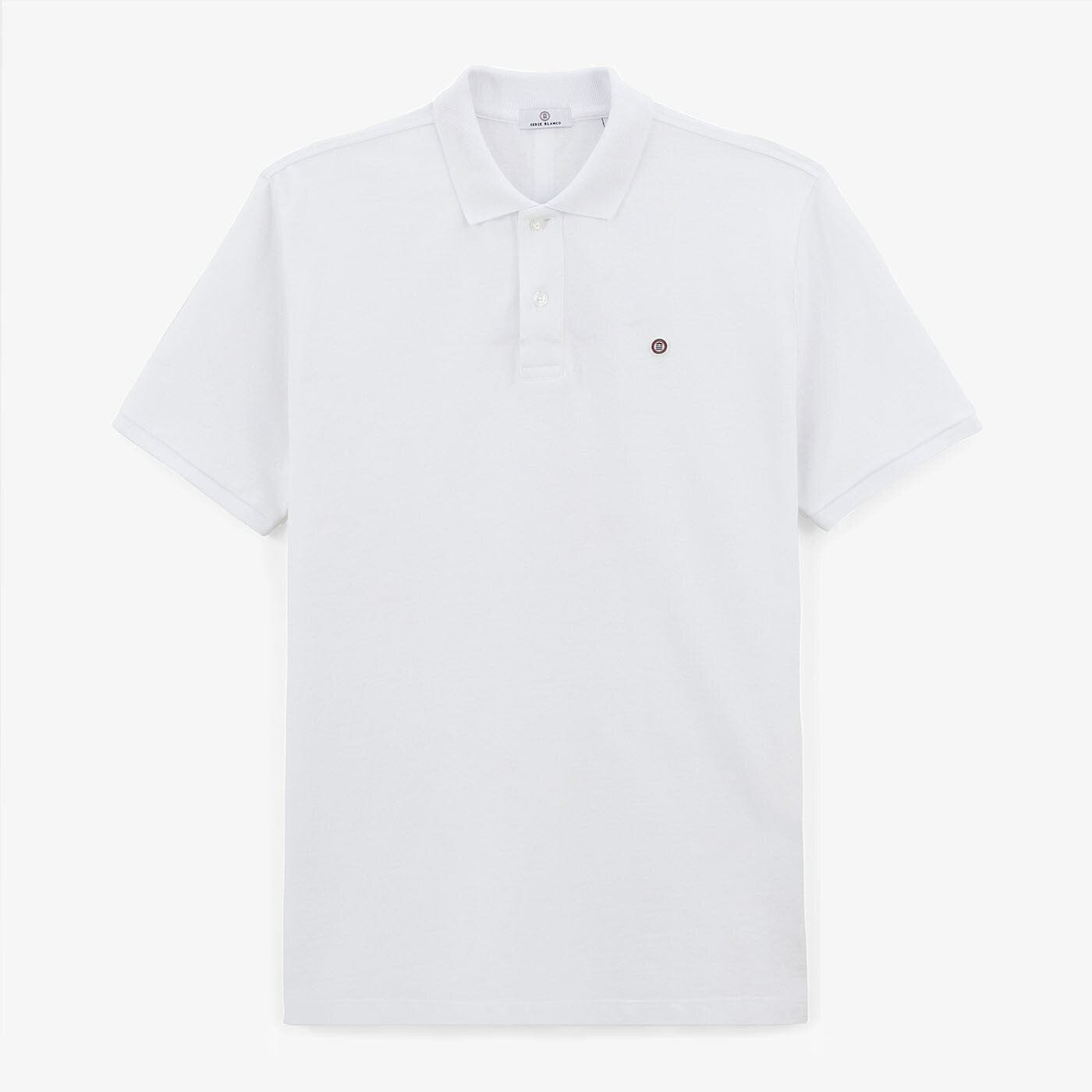 Short-sleeved piqué knit polo SERGE BLANCO White