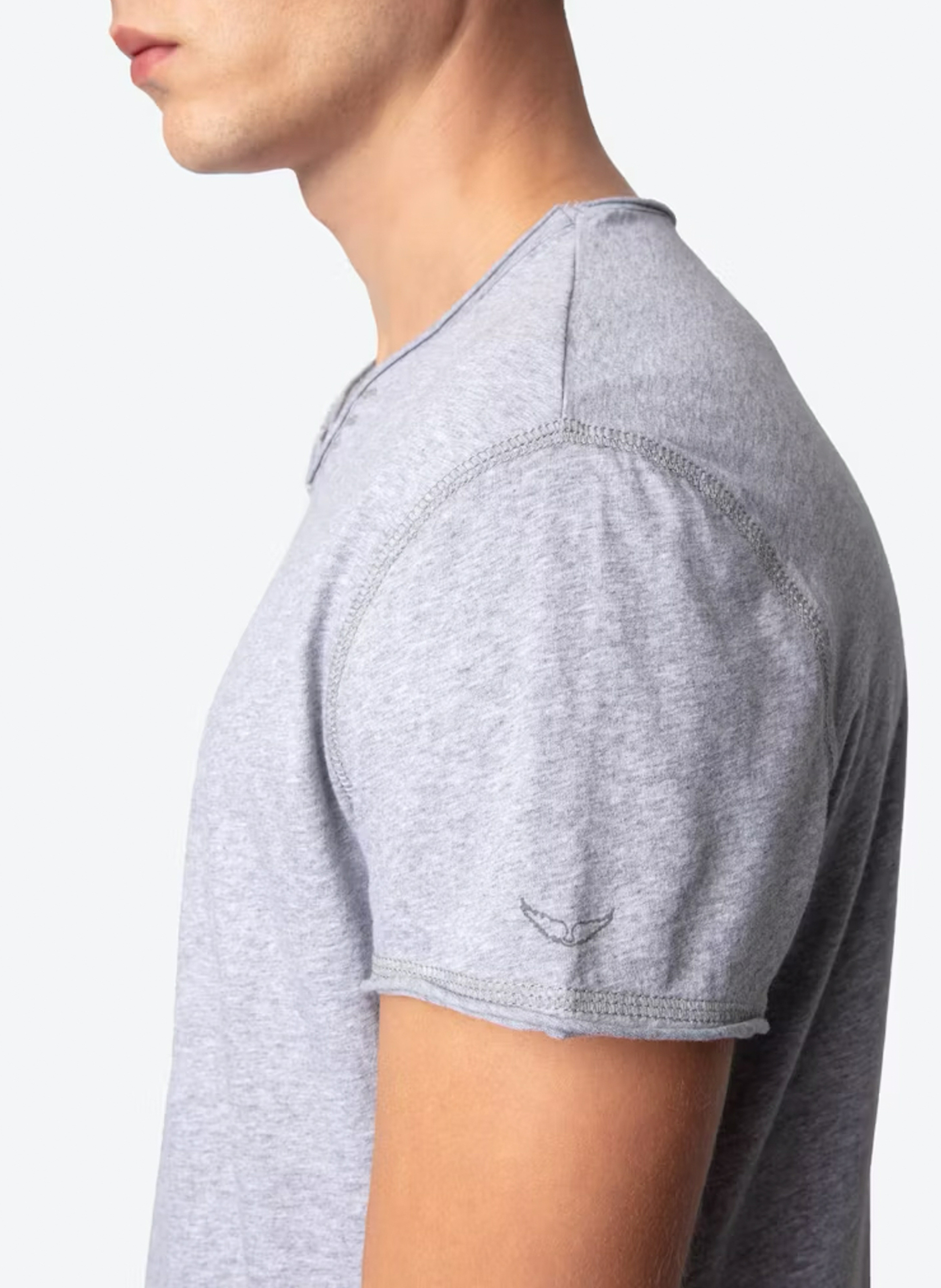 Tee-shirt droit en coton bio ZADIG&VOLTAIRE Gris