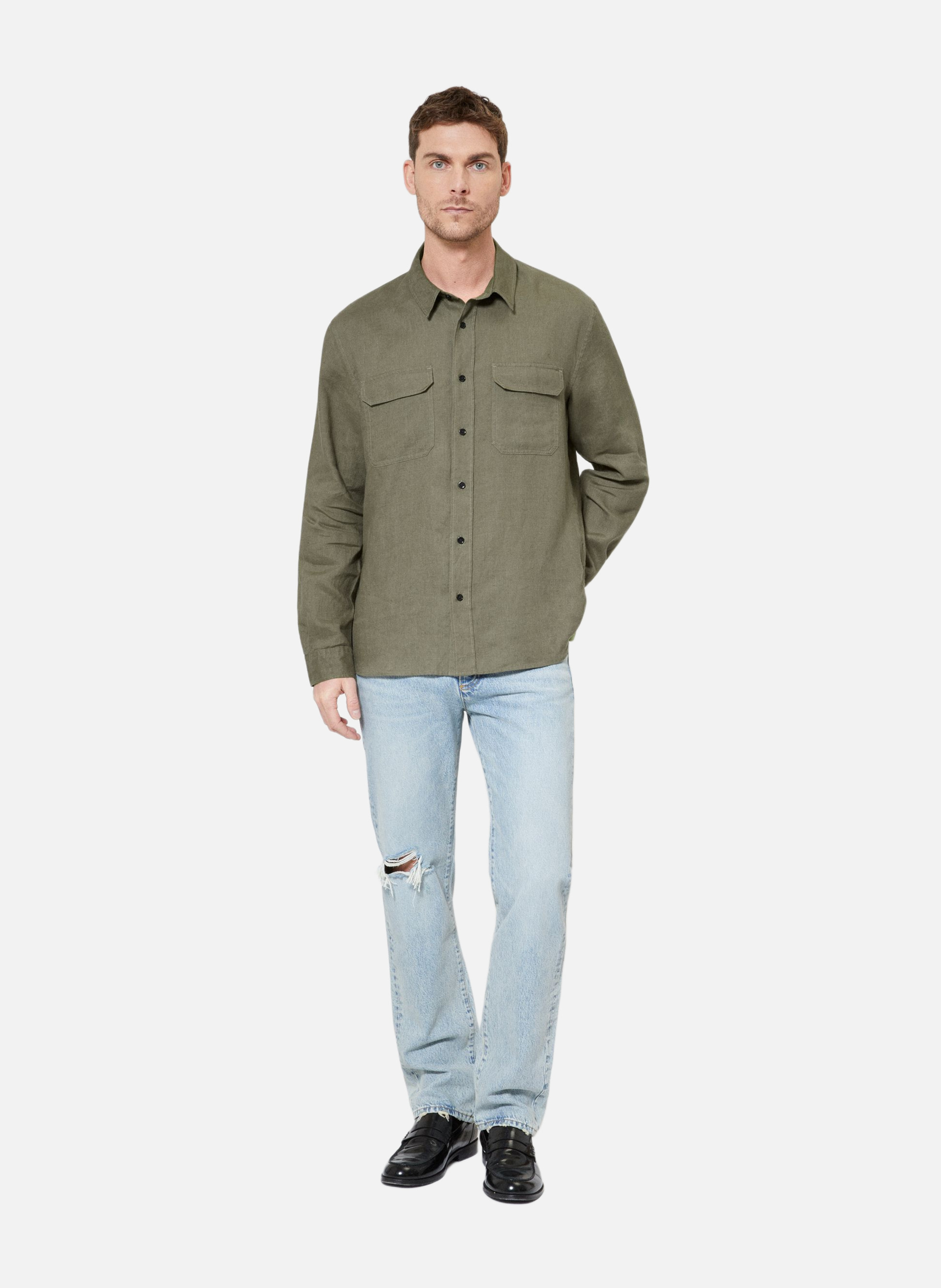 Linen shirt THE KOOPLES Green
