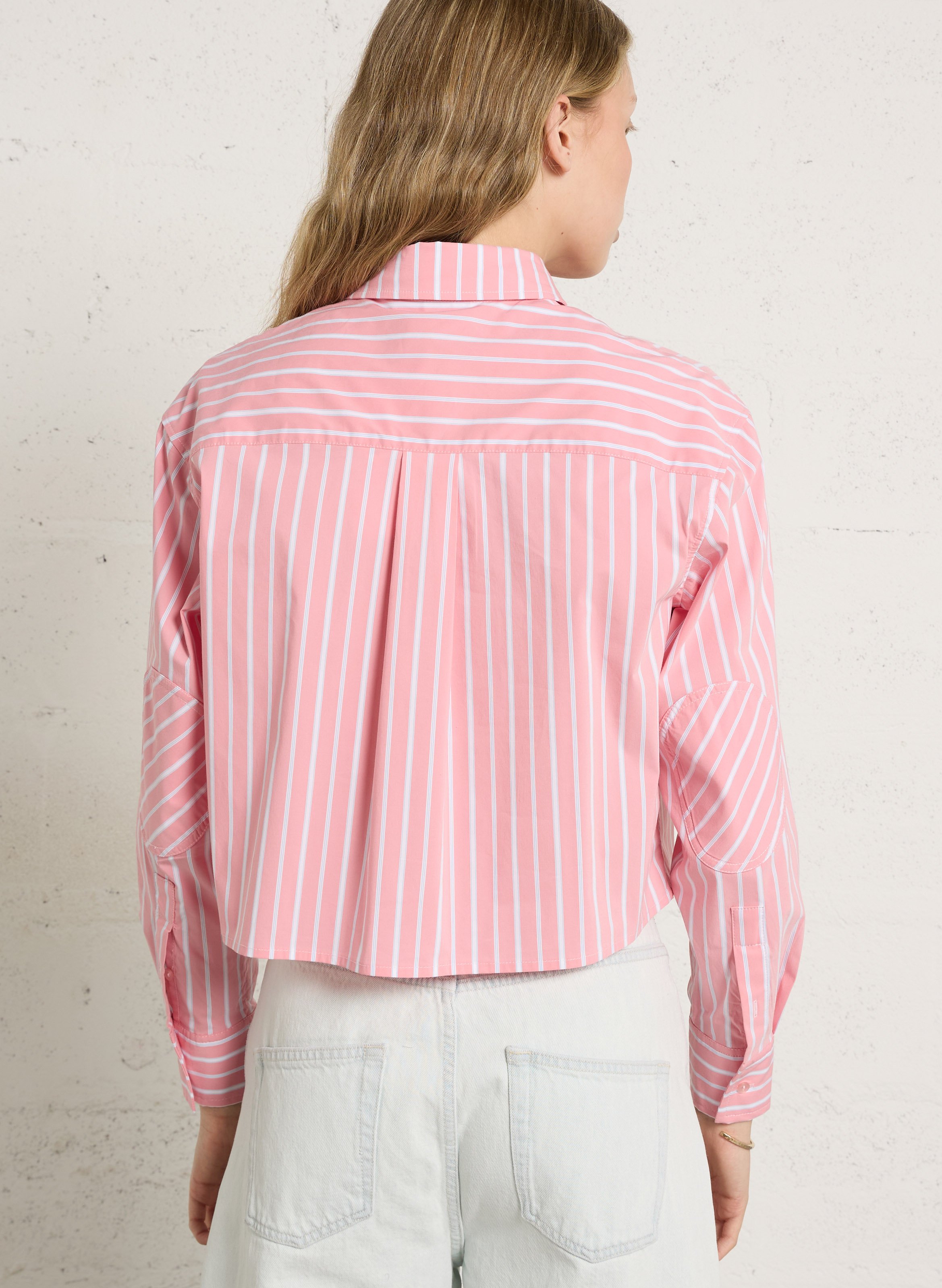 Bluse aus Baumwoll-Mix mit klassischem Kragen BERENICE Orange