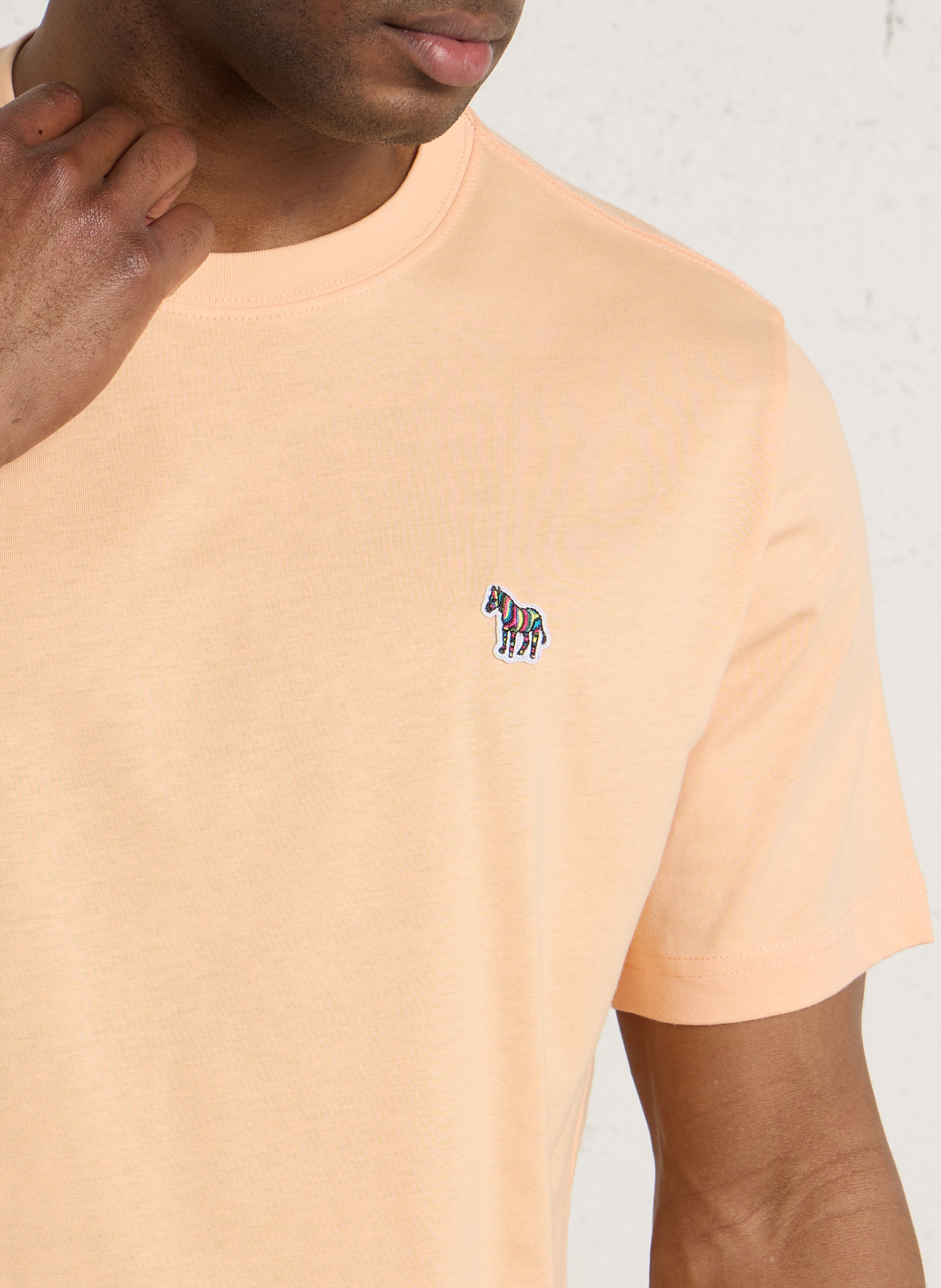 Tee-shirt droit col rond en coton bio PAUL SMITH Orange