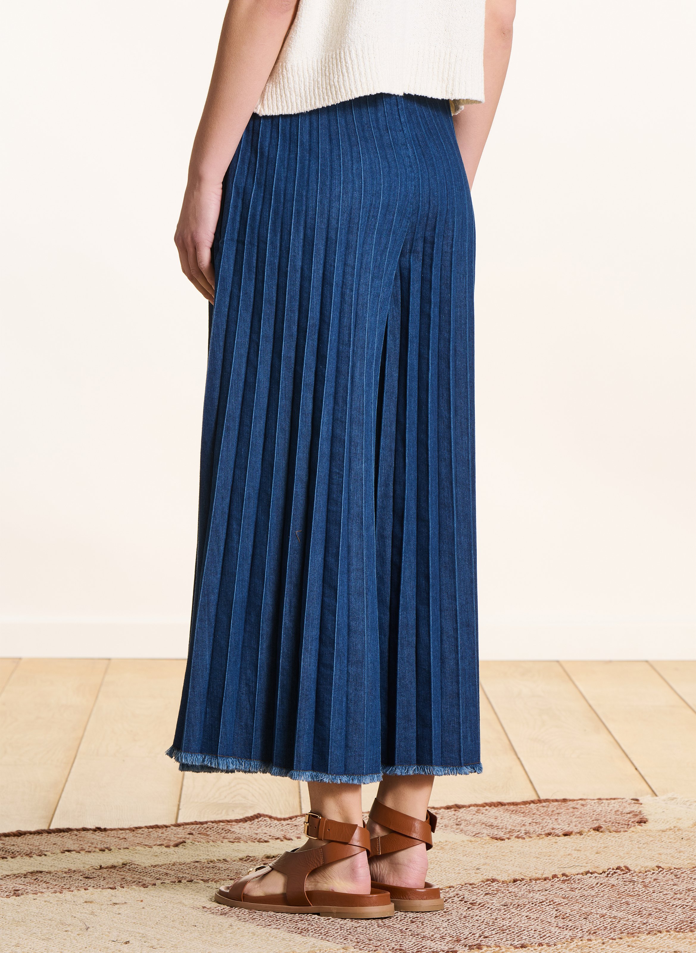 Weite Denim-Hose LA FEE MARABOUTEE Blau