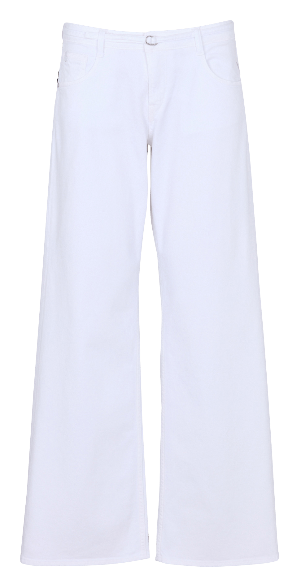 Cotton-blend wide-leg jeans LE TEMPS DES CERISES White