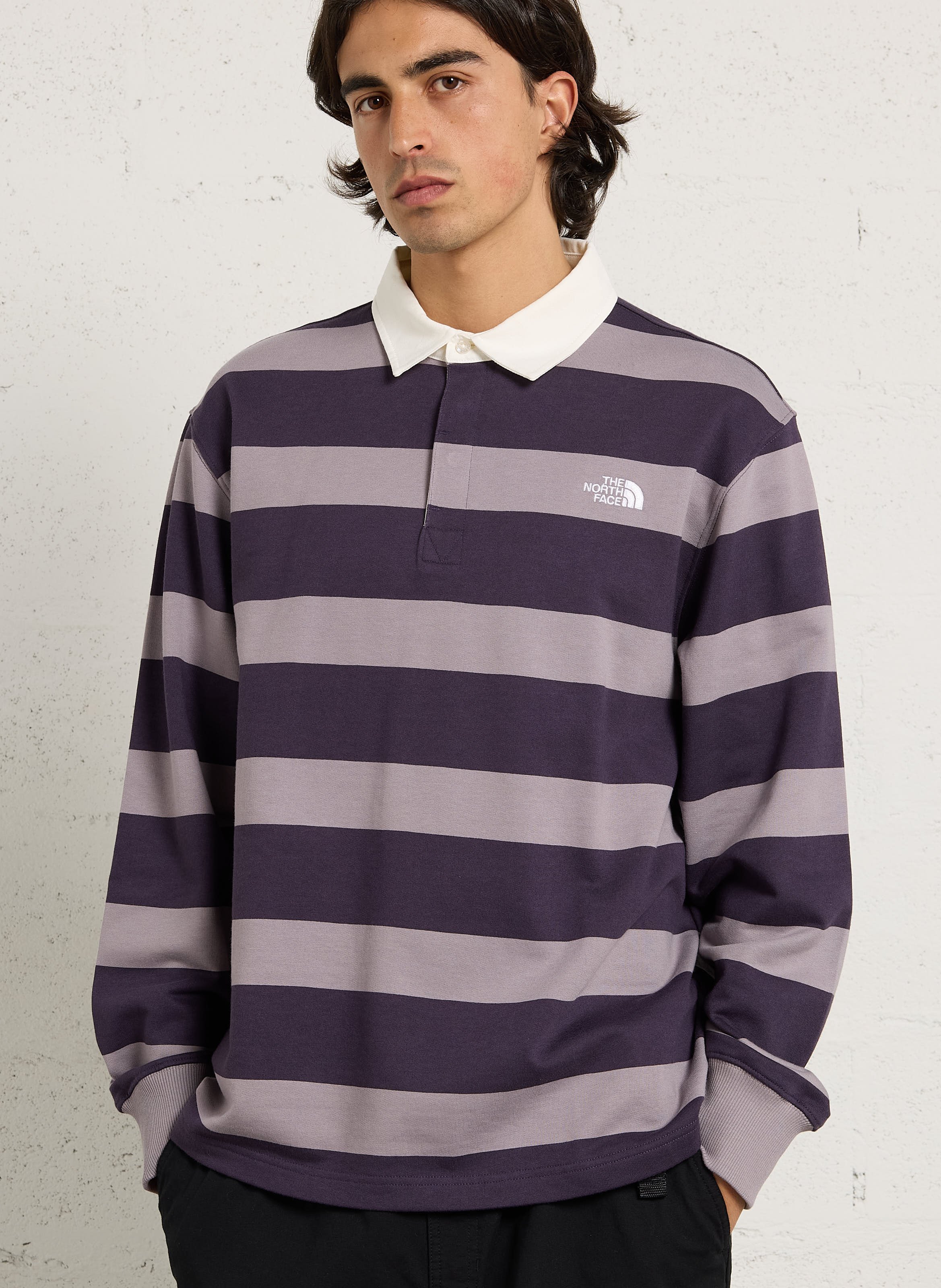 Polo droit en coton THE NORTH FACE Gris