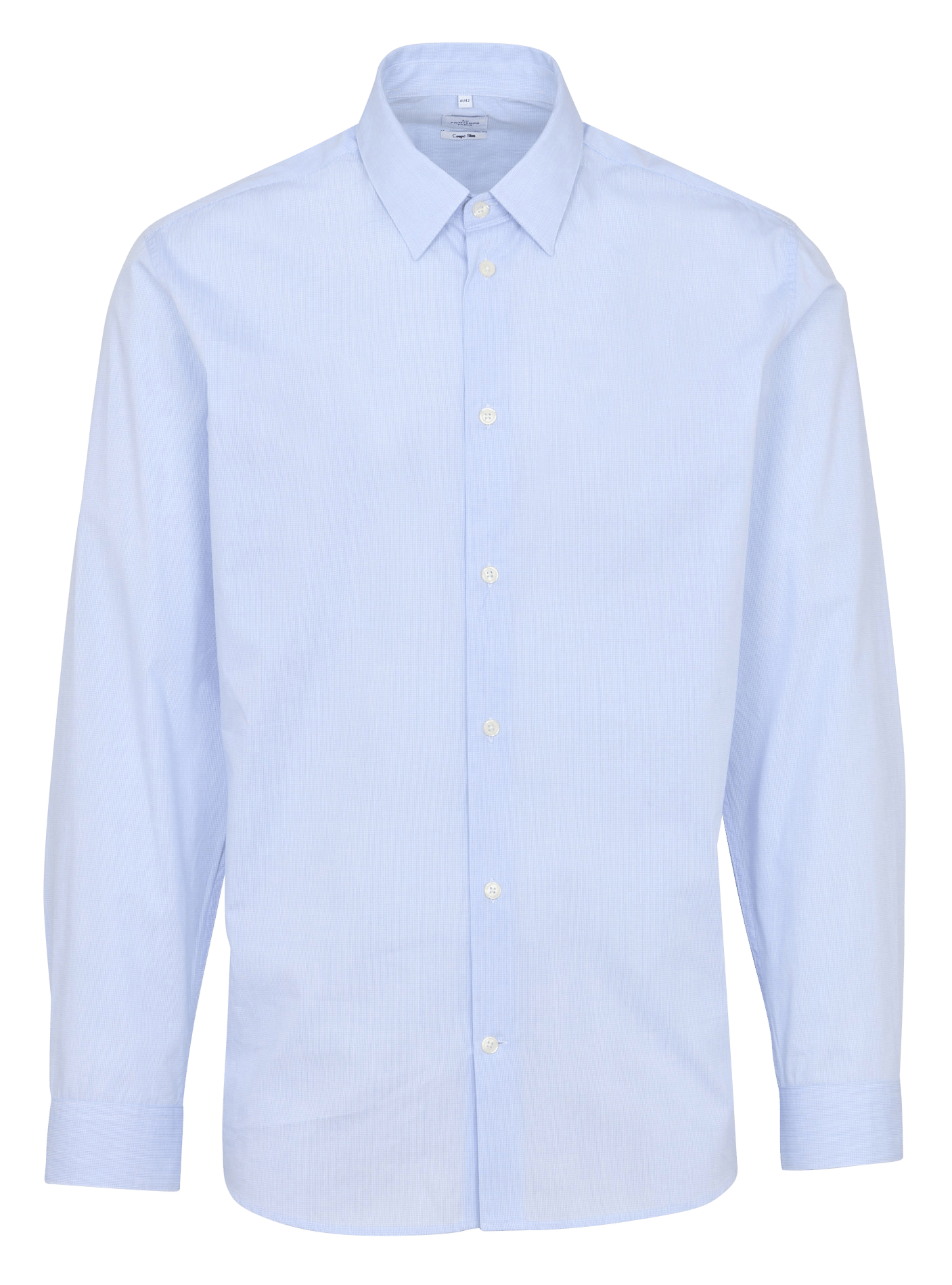 Slim-fit cotton shirt AU PRINTEMPS PARIS Blue
