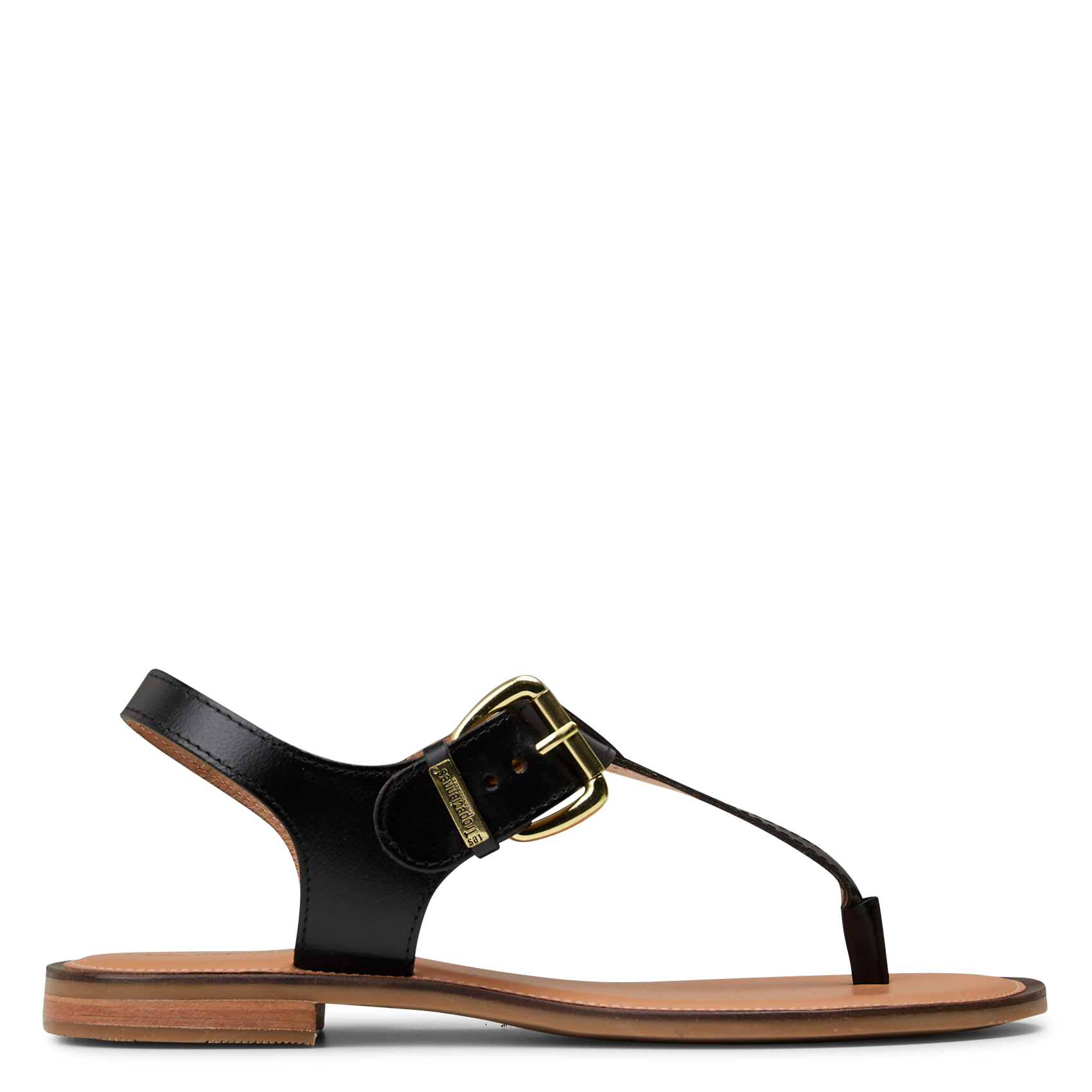 Avarca Berlin - Flache Ledersandalen mit Samt LES TROPEZIENNES PAR M.BELARBI Schwarz