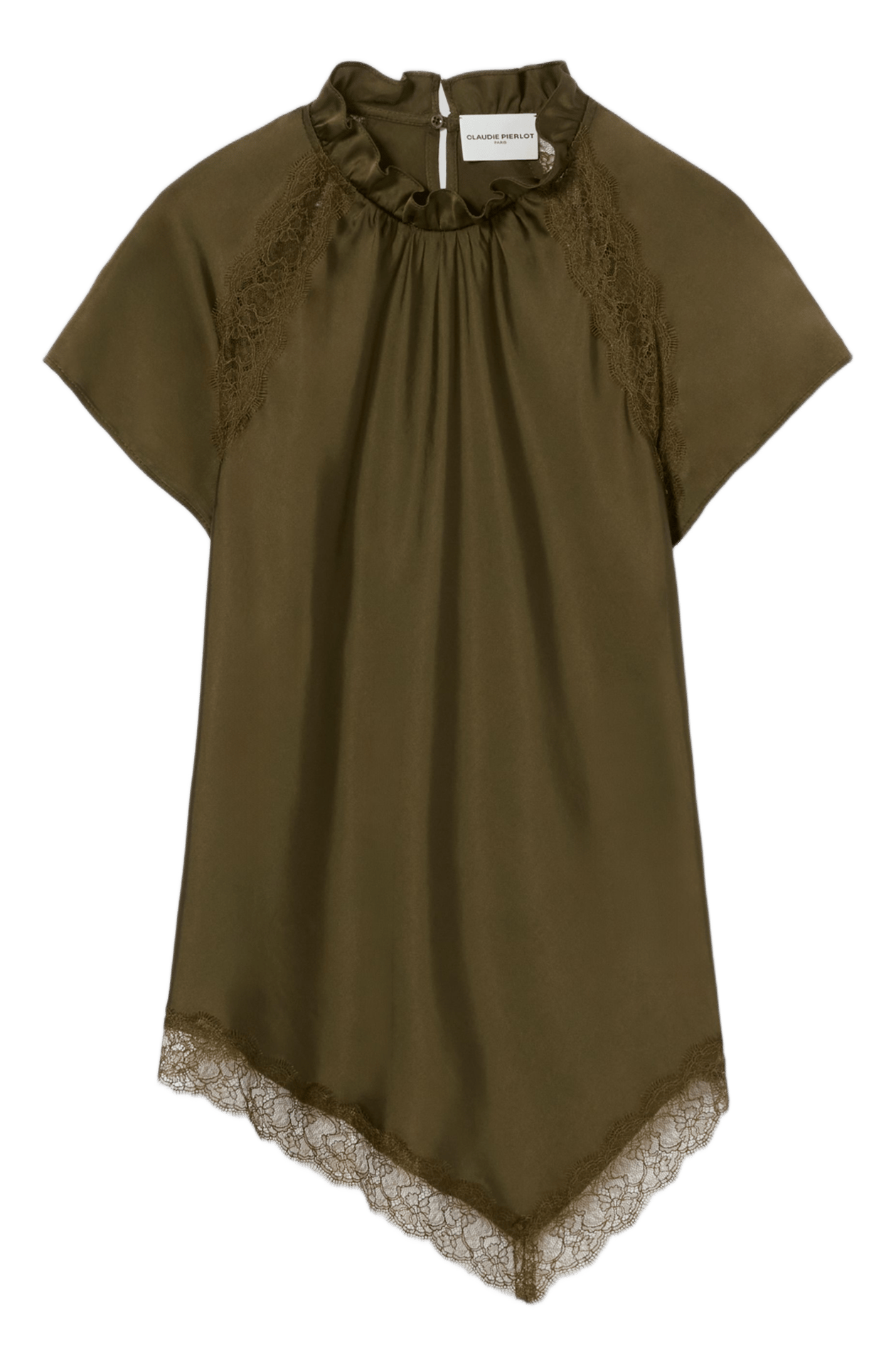 Satin fitted top CLAUDIE PIERLOT Brown