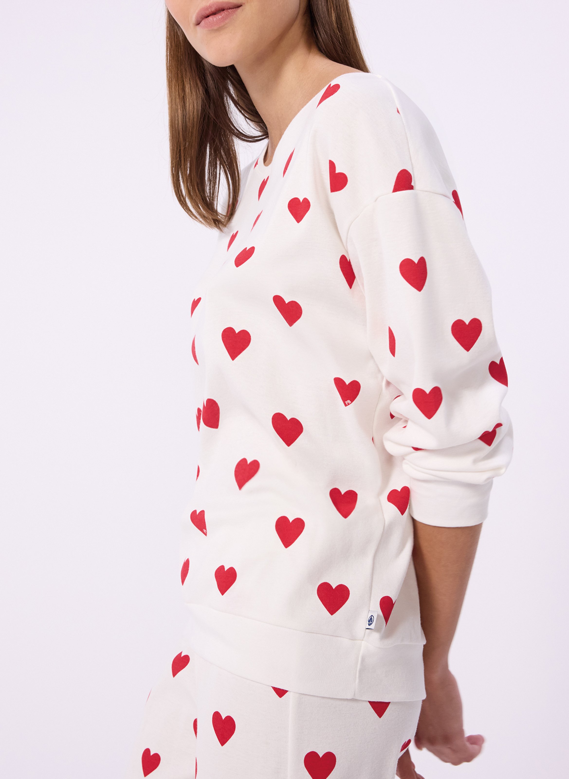 Pyjama imprimé cœur en coton PETIT BATEAU Multicolore