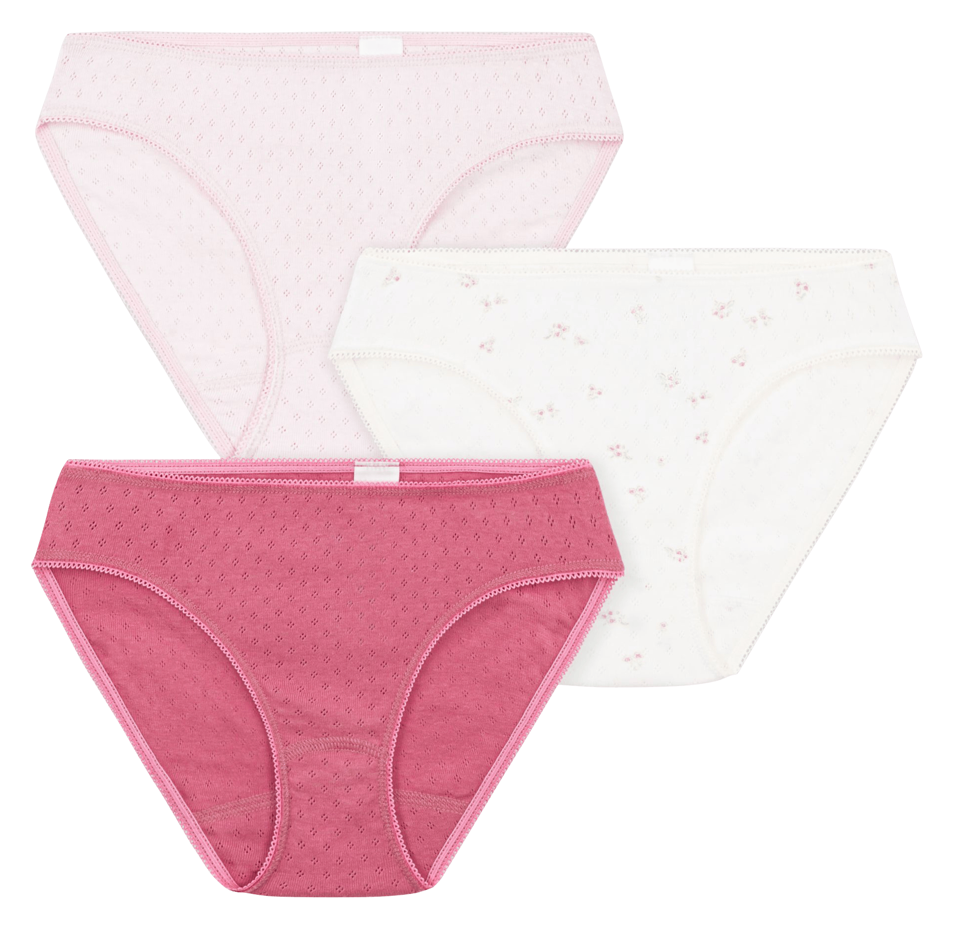 3er-Pack Baumwoll-Slips PETIT BATEAU Mehrfarbig
