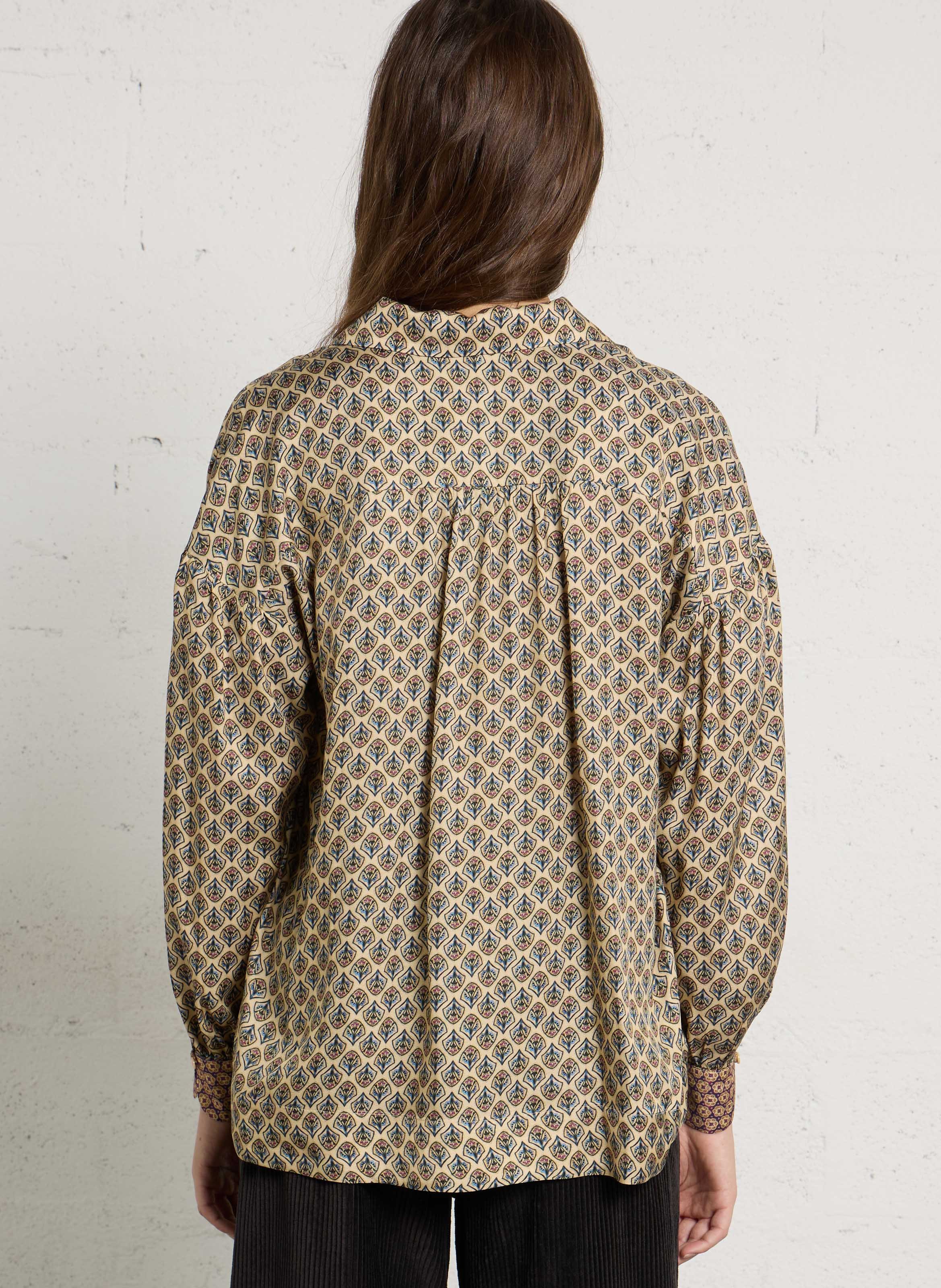 Tailored collar straight printed shirt MOMONI Multicolored