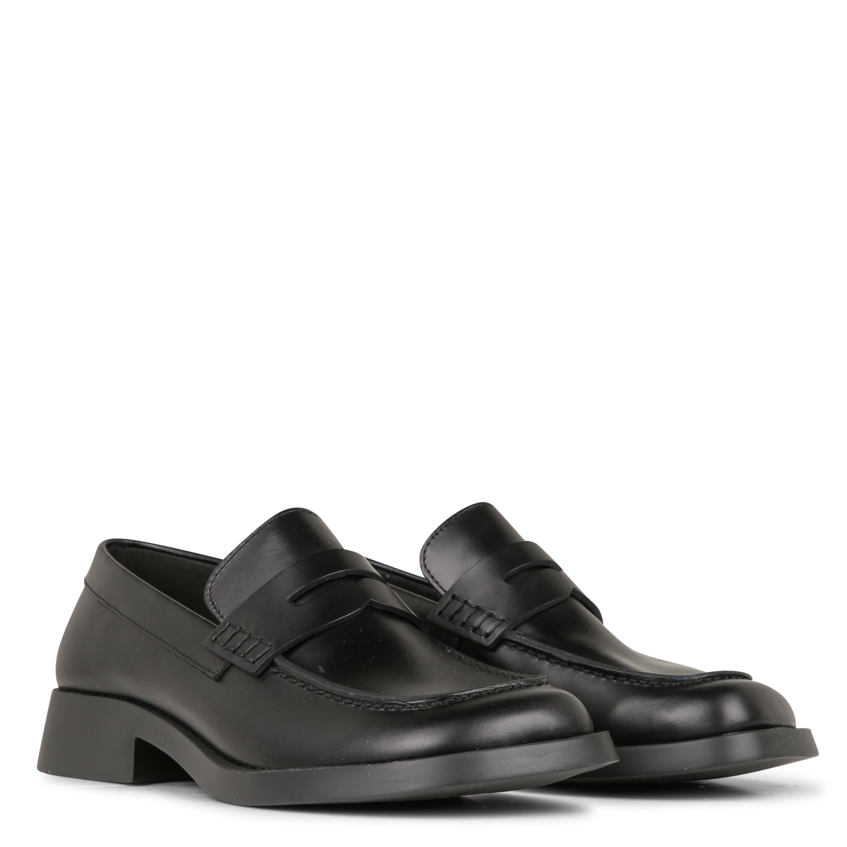 Mocassins unis en cuir CAMPER Noir