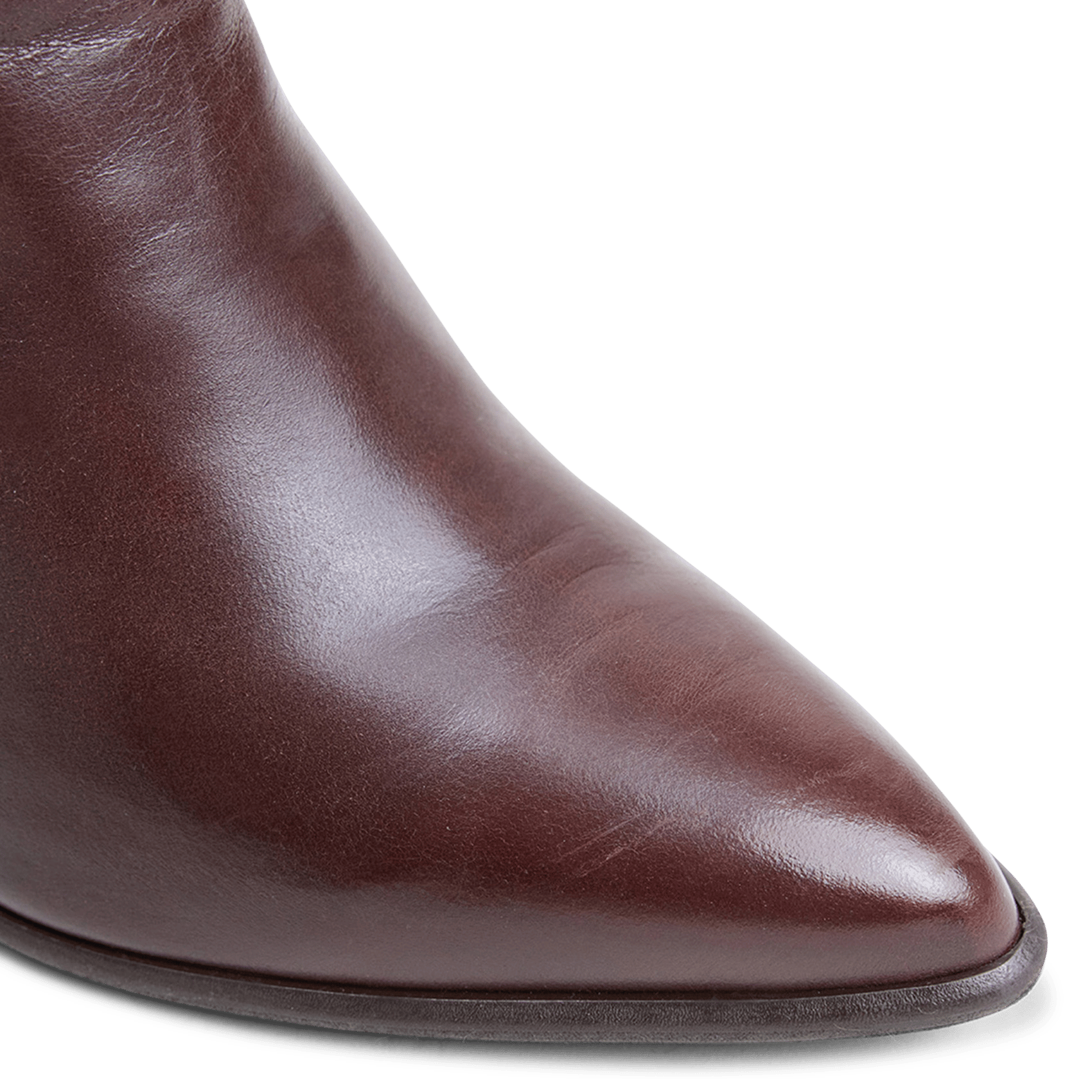 Bottines bout pointu en cuir de vachette JONAK Marron